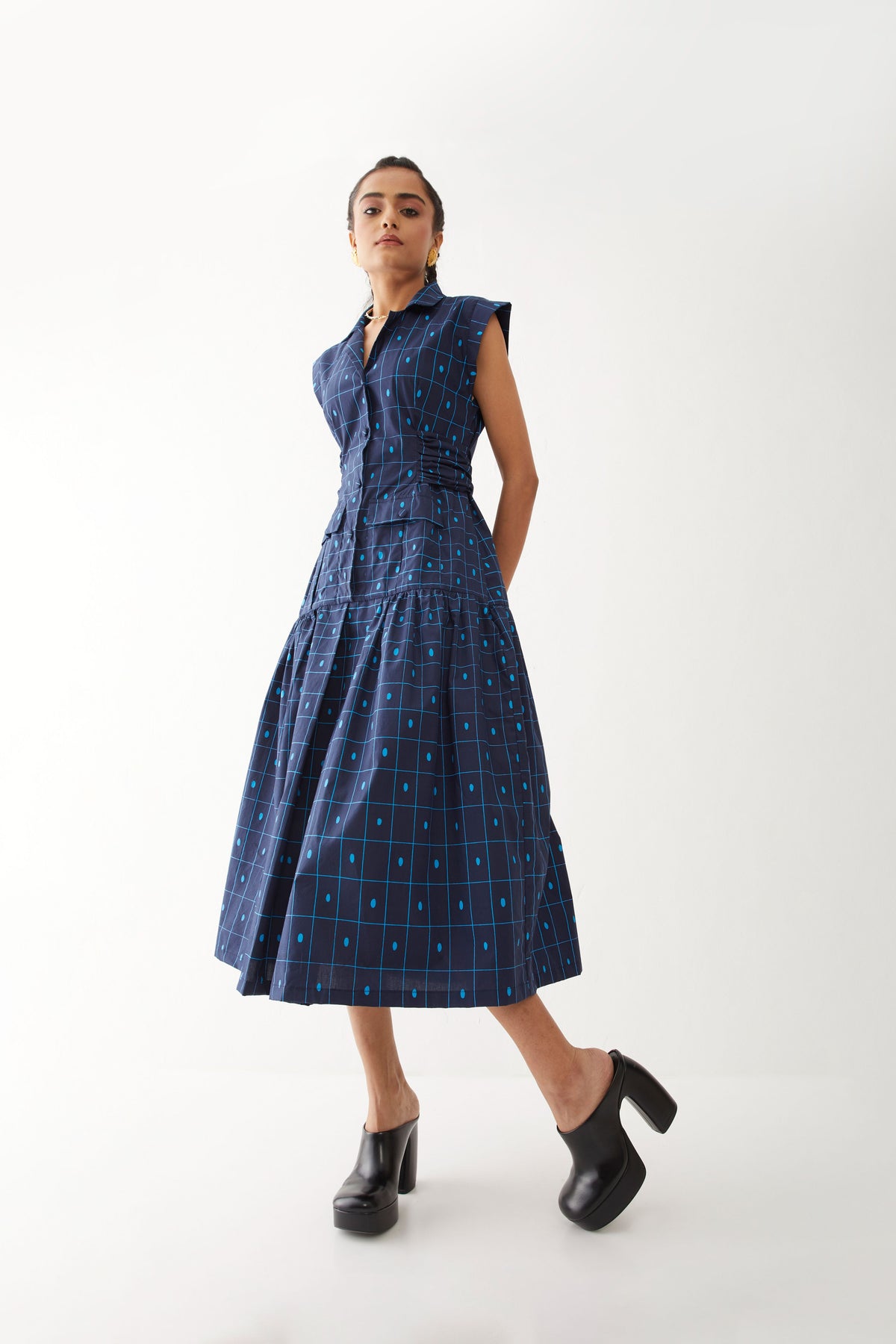 Agnes Dress In Checker Print