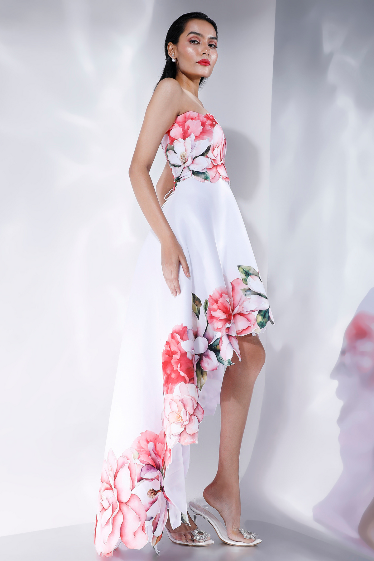 Classic White Printed Dress