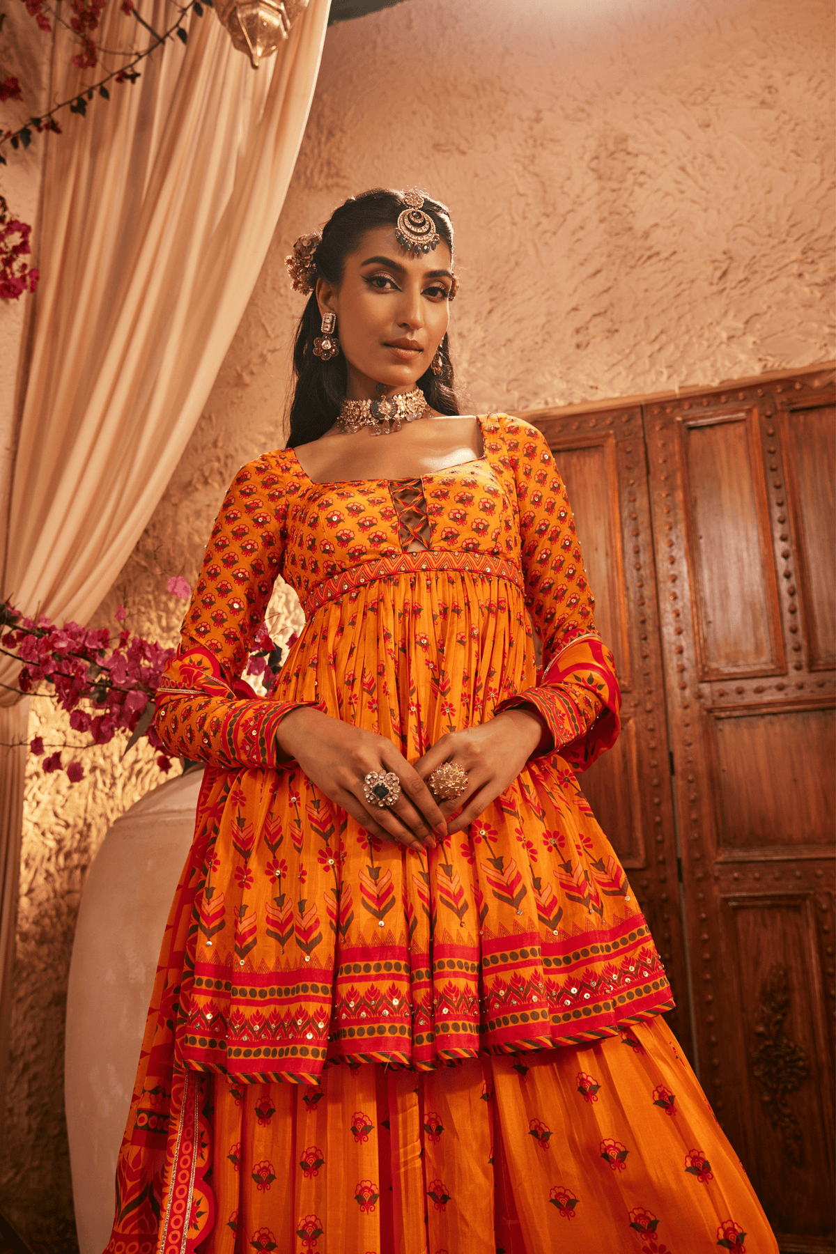 Lucia Embroidered Sharara Set