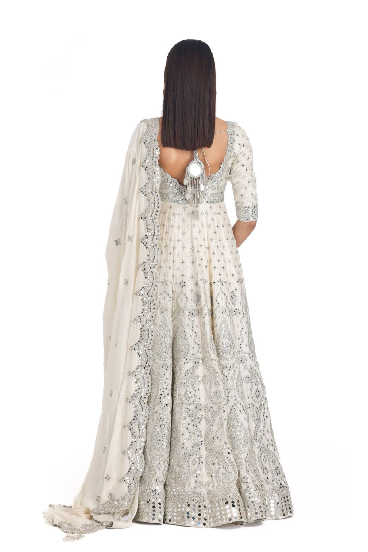 Pearl Ivory Anarkali Set