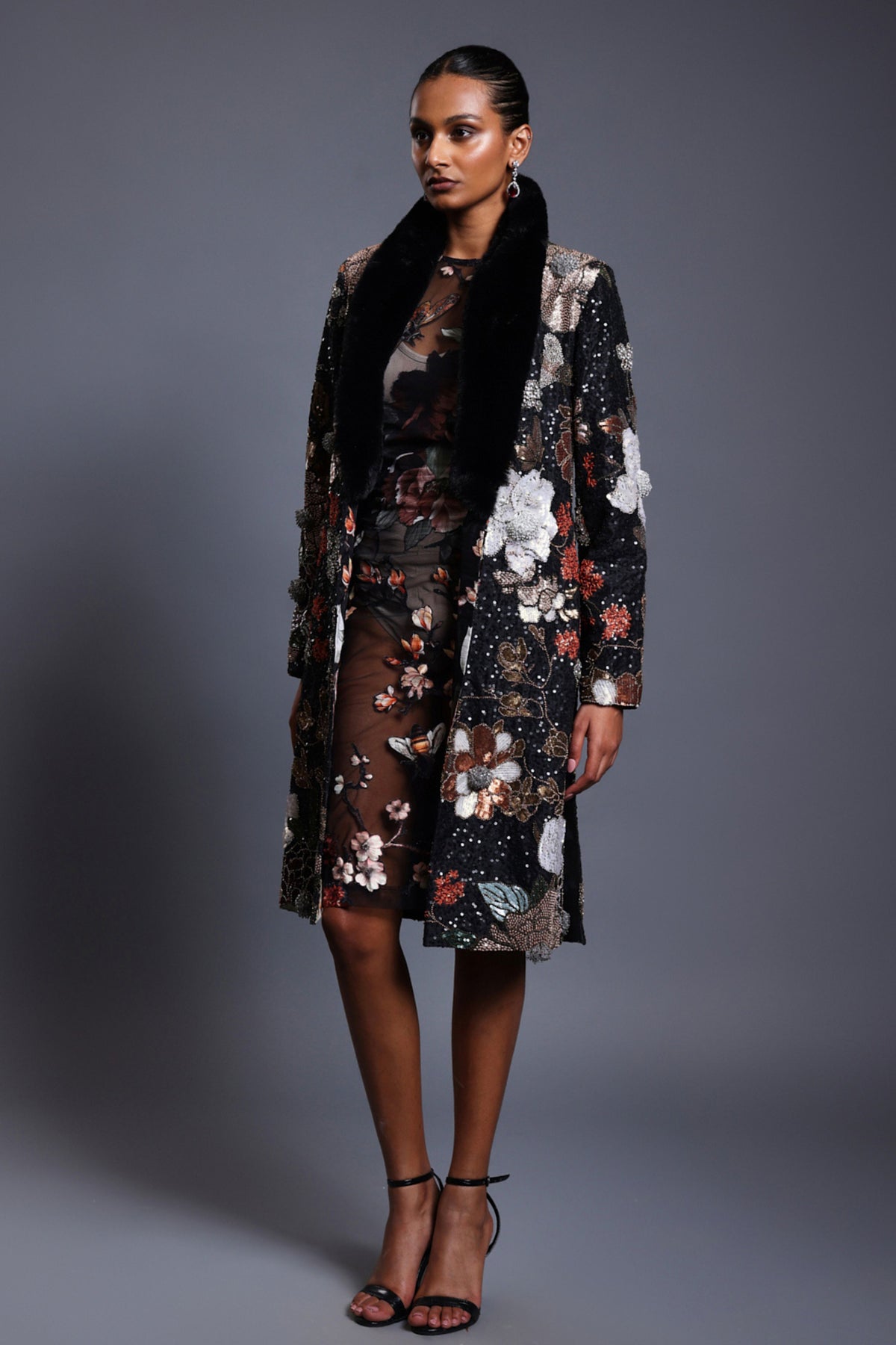 Black Print Jacket