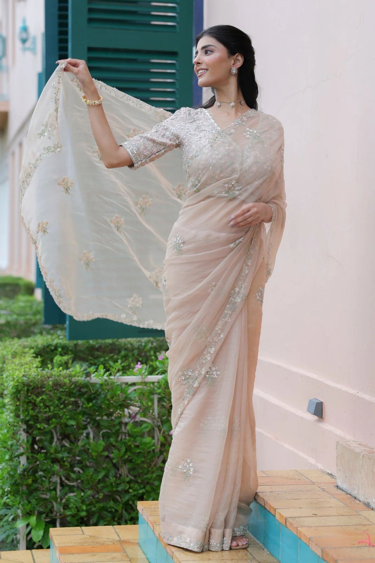 Blossom Bow Saree Set