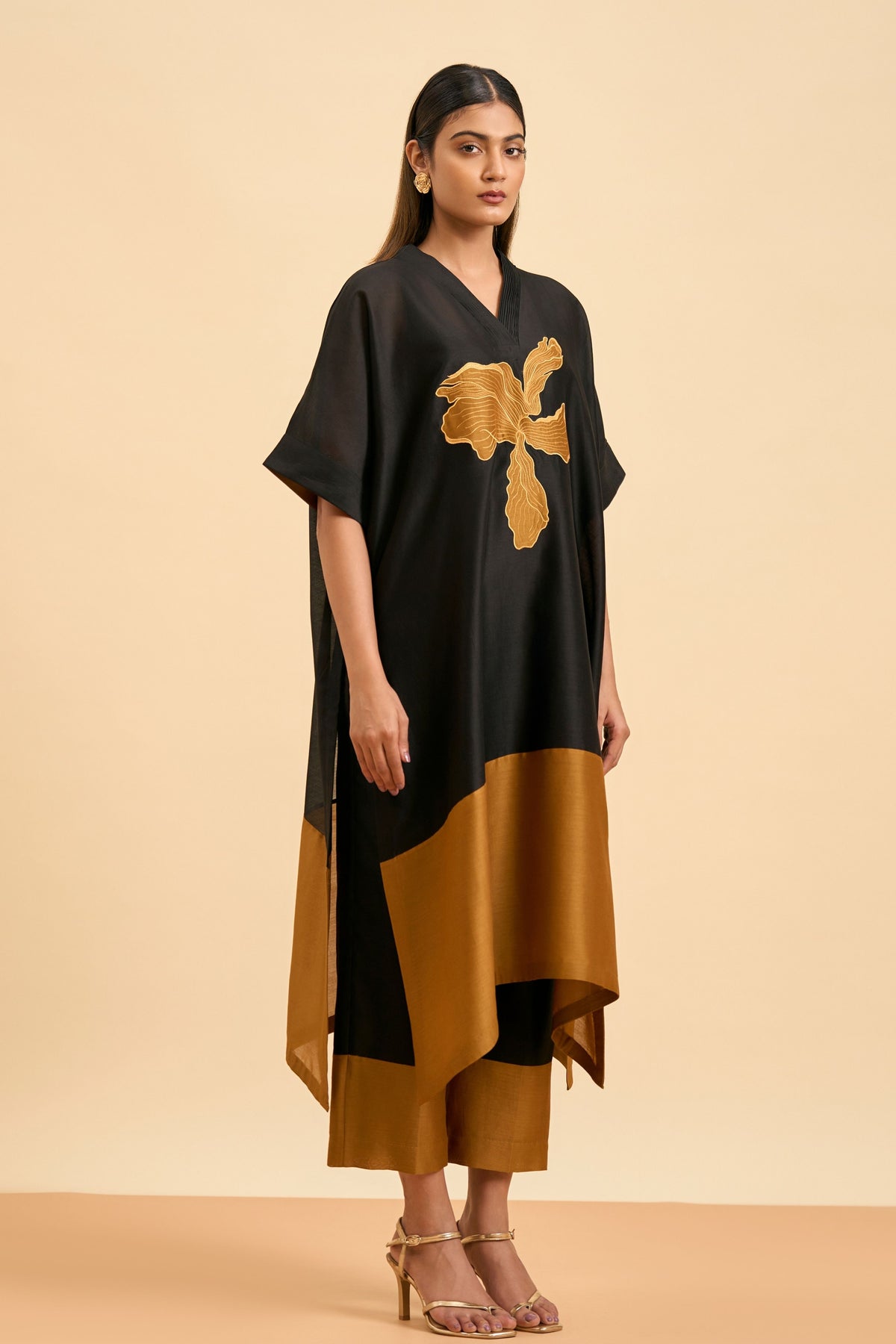 Black Gold Fusion Kaftan Set
