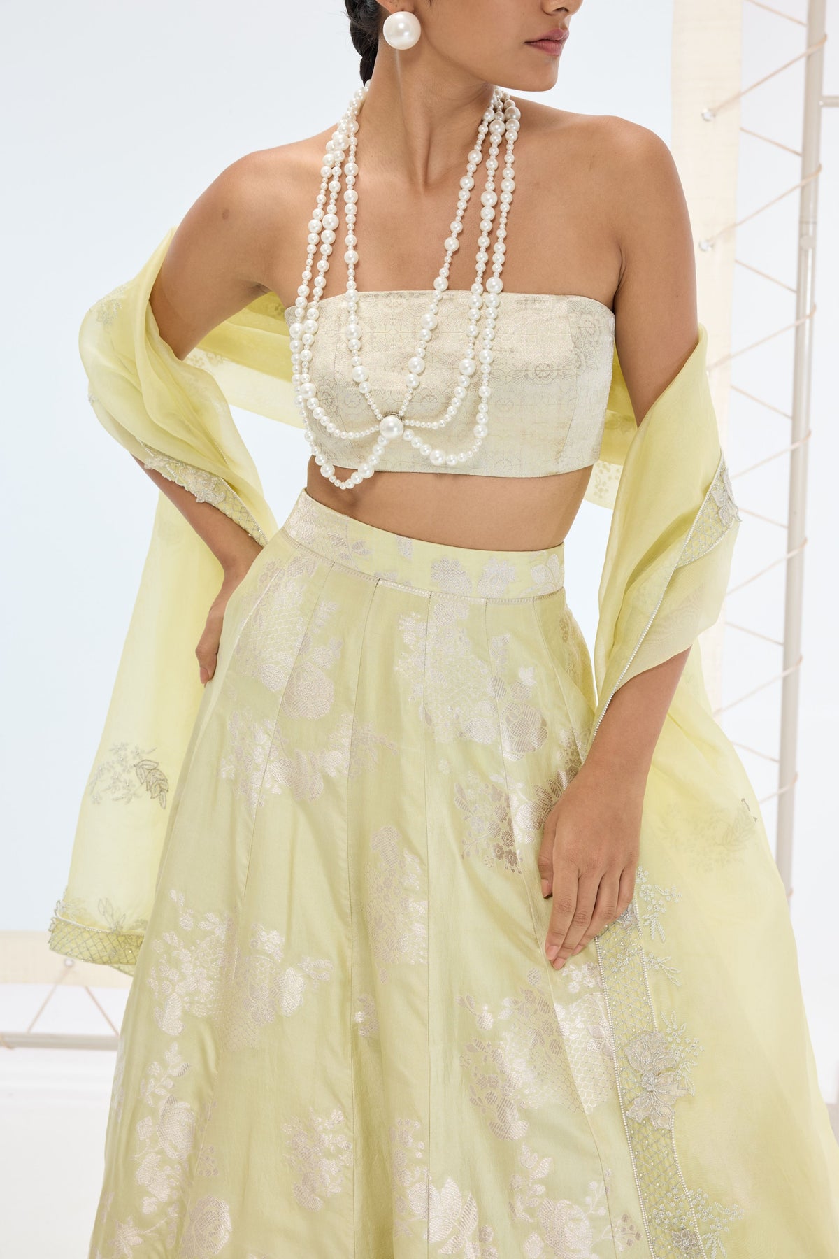 Sylvie Lehenga Set in Pistachio