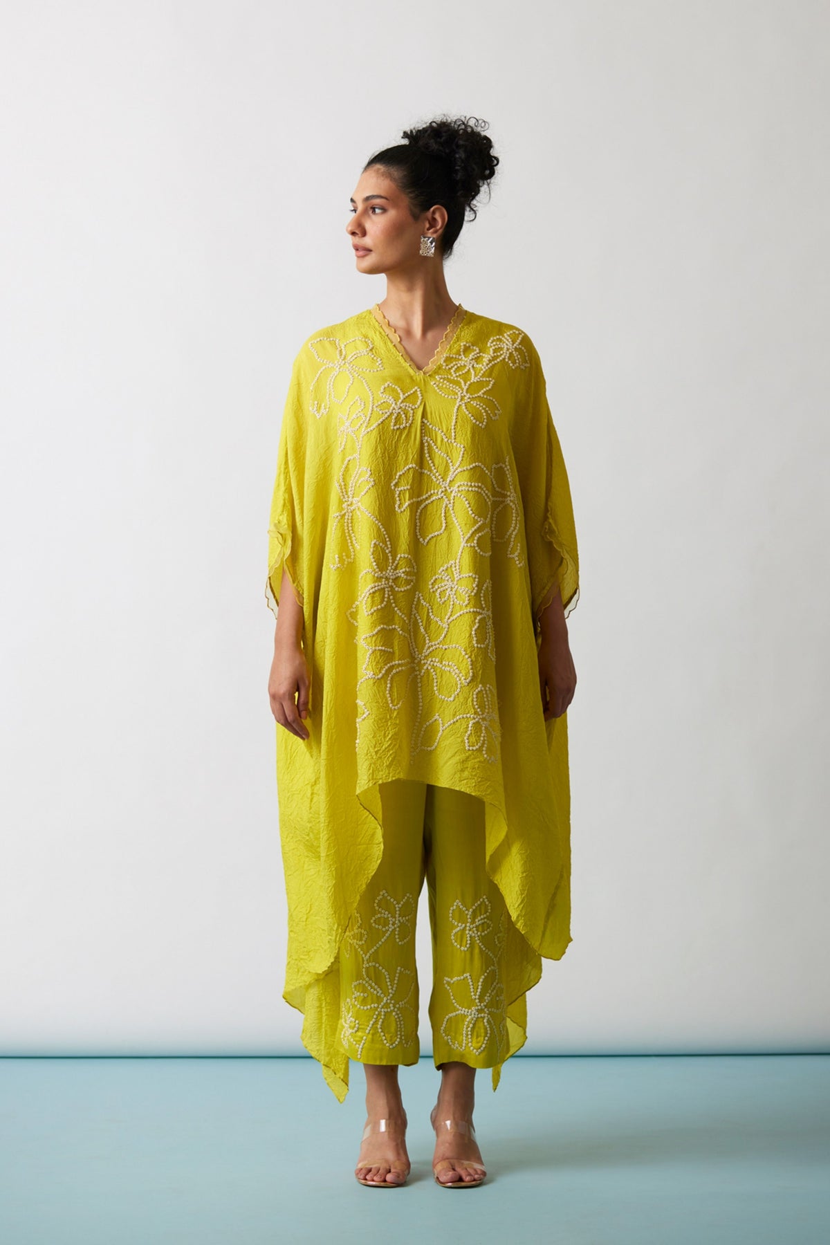 Citrene Silk Crushed Kaftan Set