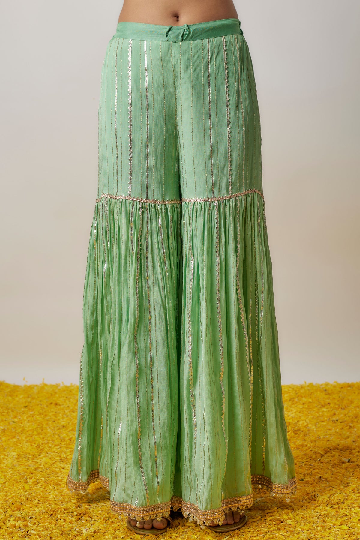 Sofina Mint Green Sharara Set