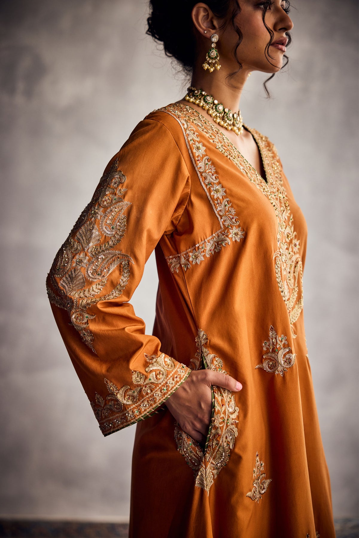Brick Orange Kurta