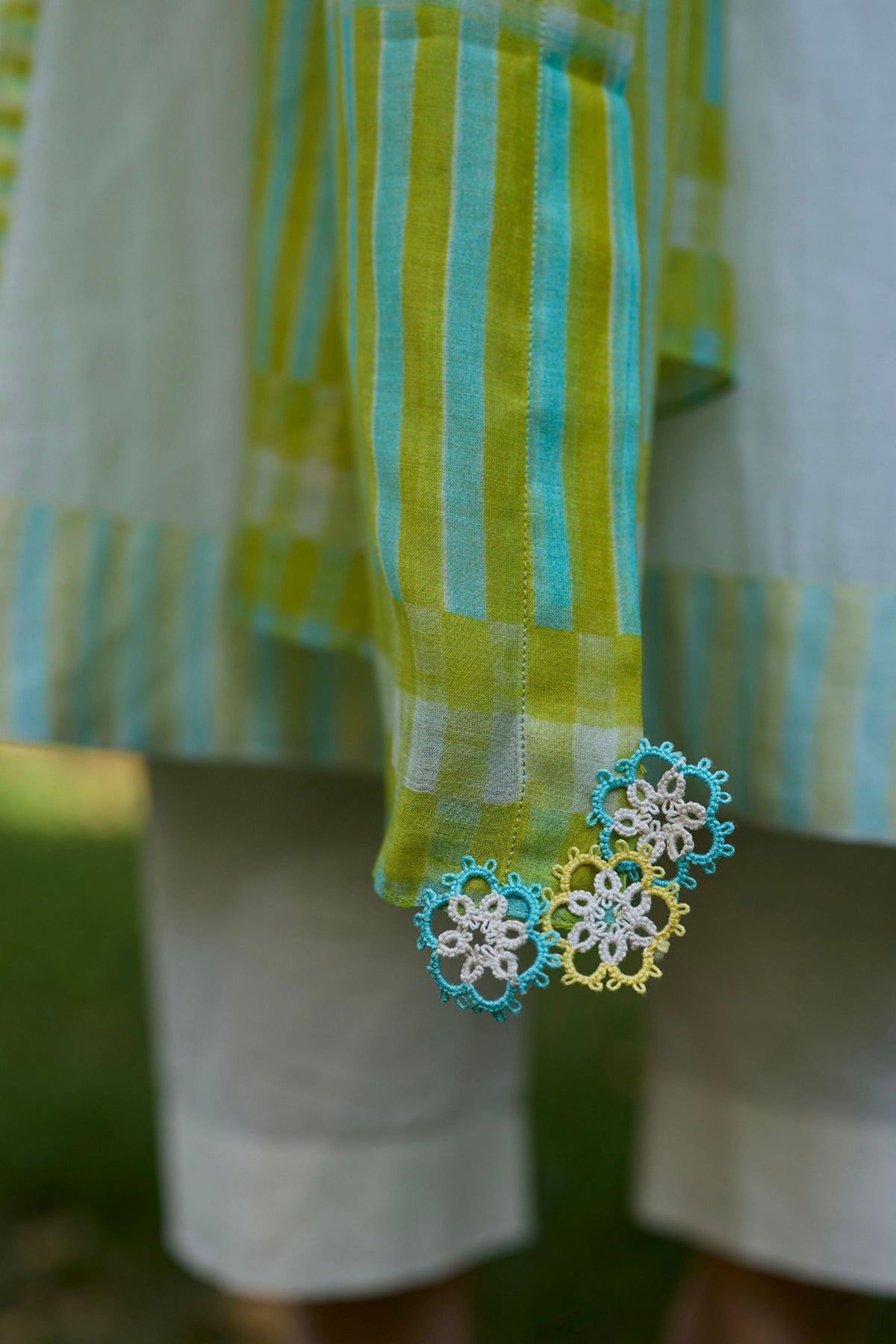 Crossroads Lime Dupatta