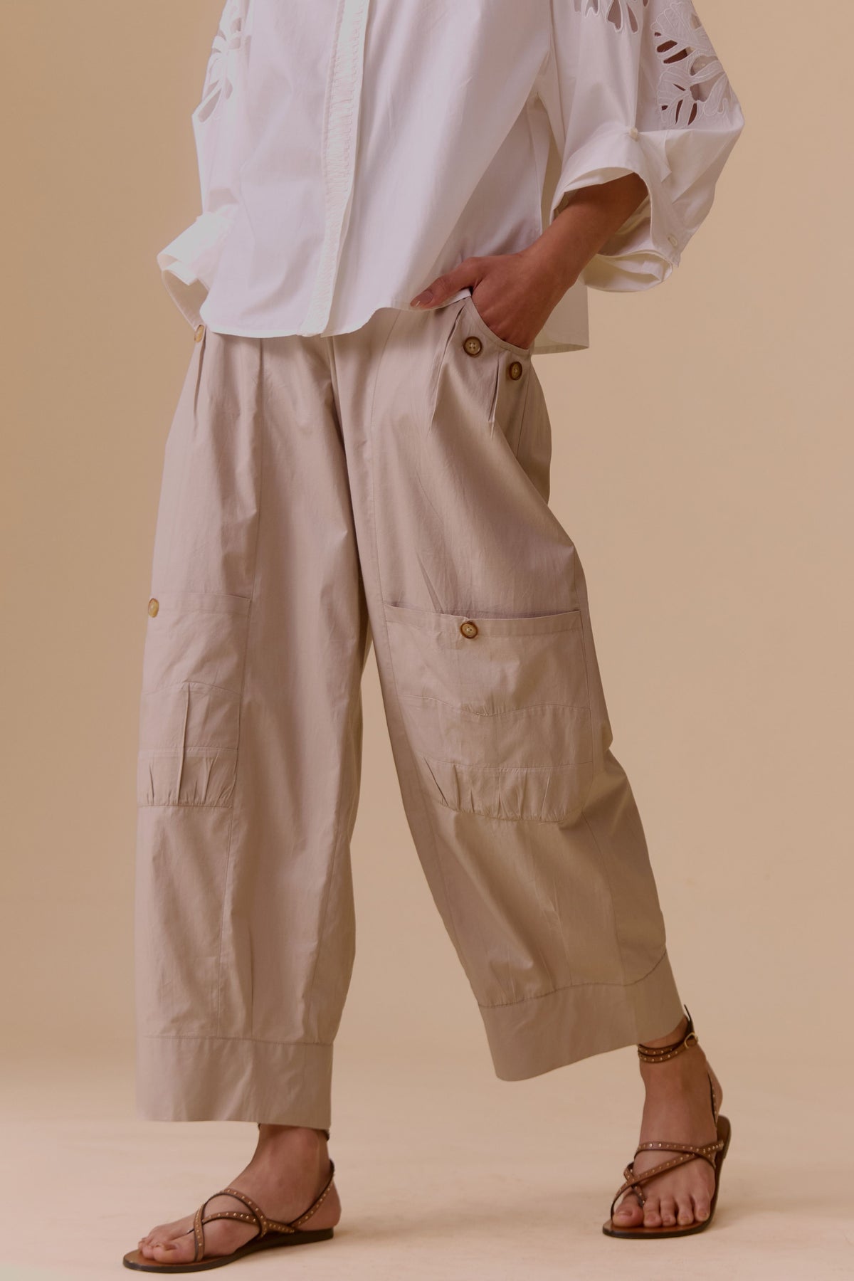 Beige Manya Pant