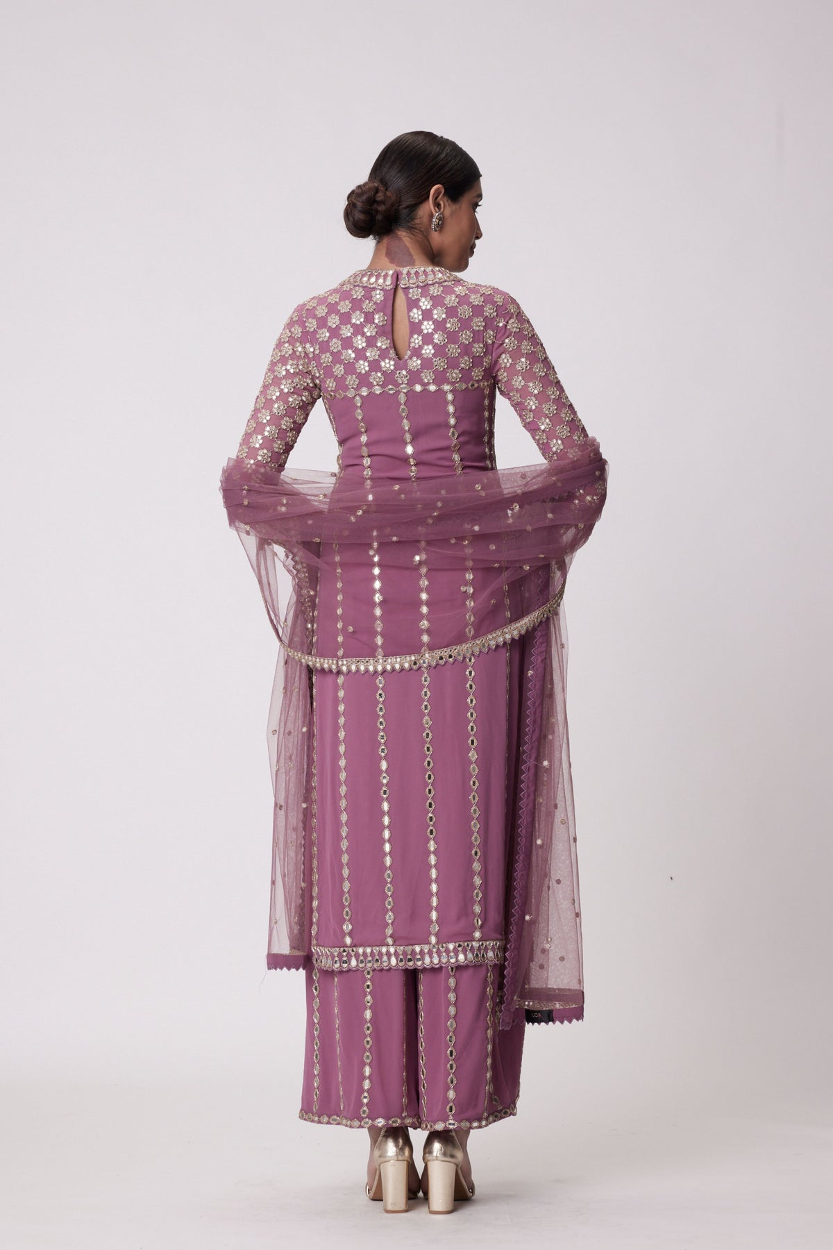 Mud  Mauve Straight Kurta Set