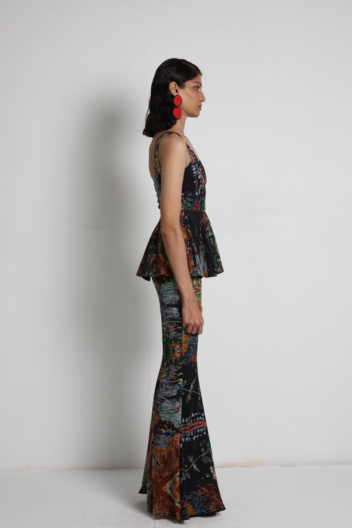 Multicolour Embroidered Sharara With Top