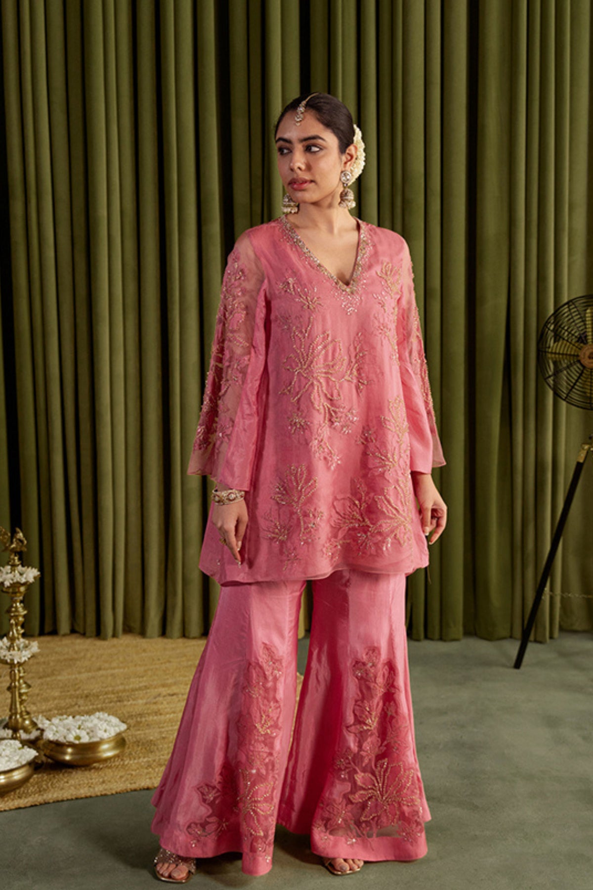 Rose Pink Sharara Set