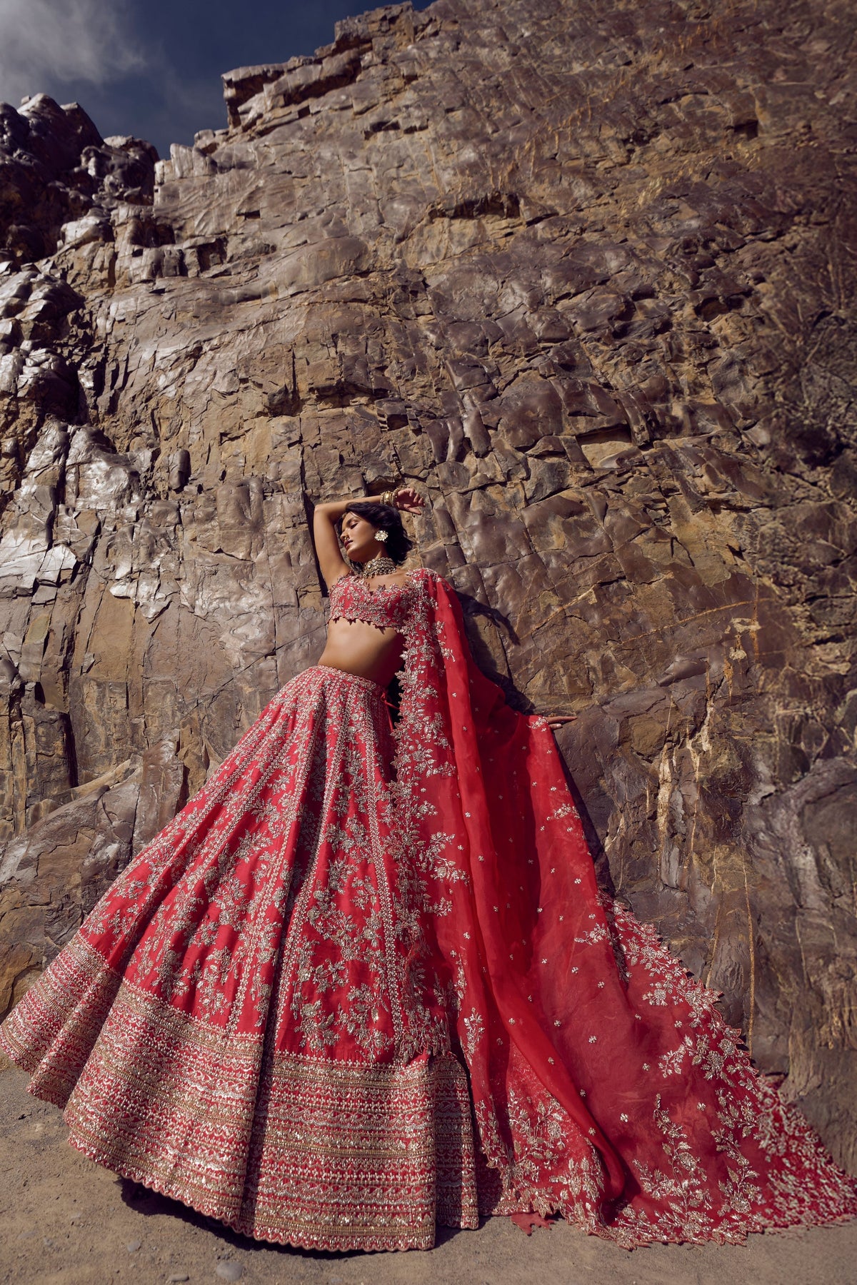 Bhavani Red Lehenga Set