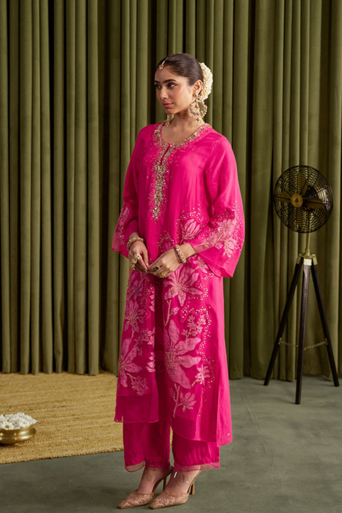 Hot Pink Magnolia Kurta Set