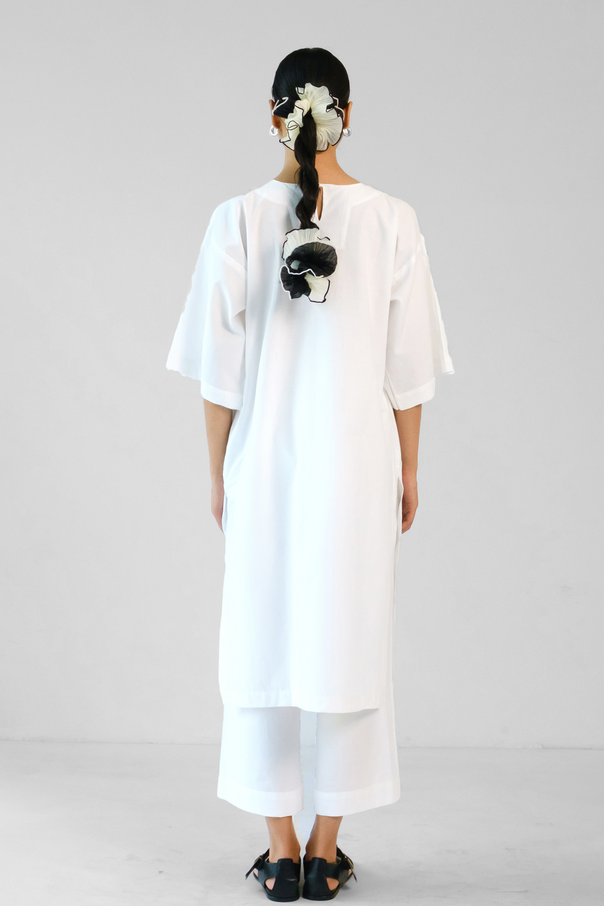 White and Black Tunic Set