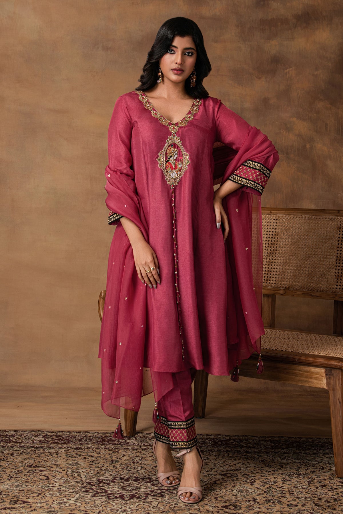 Pink Silk Kurta Set