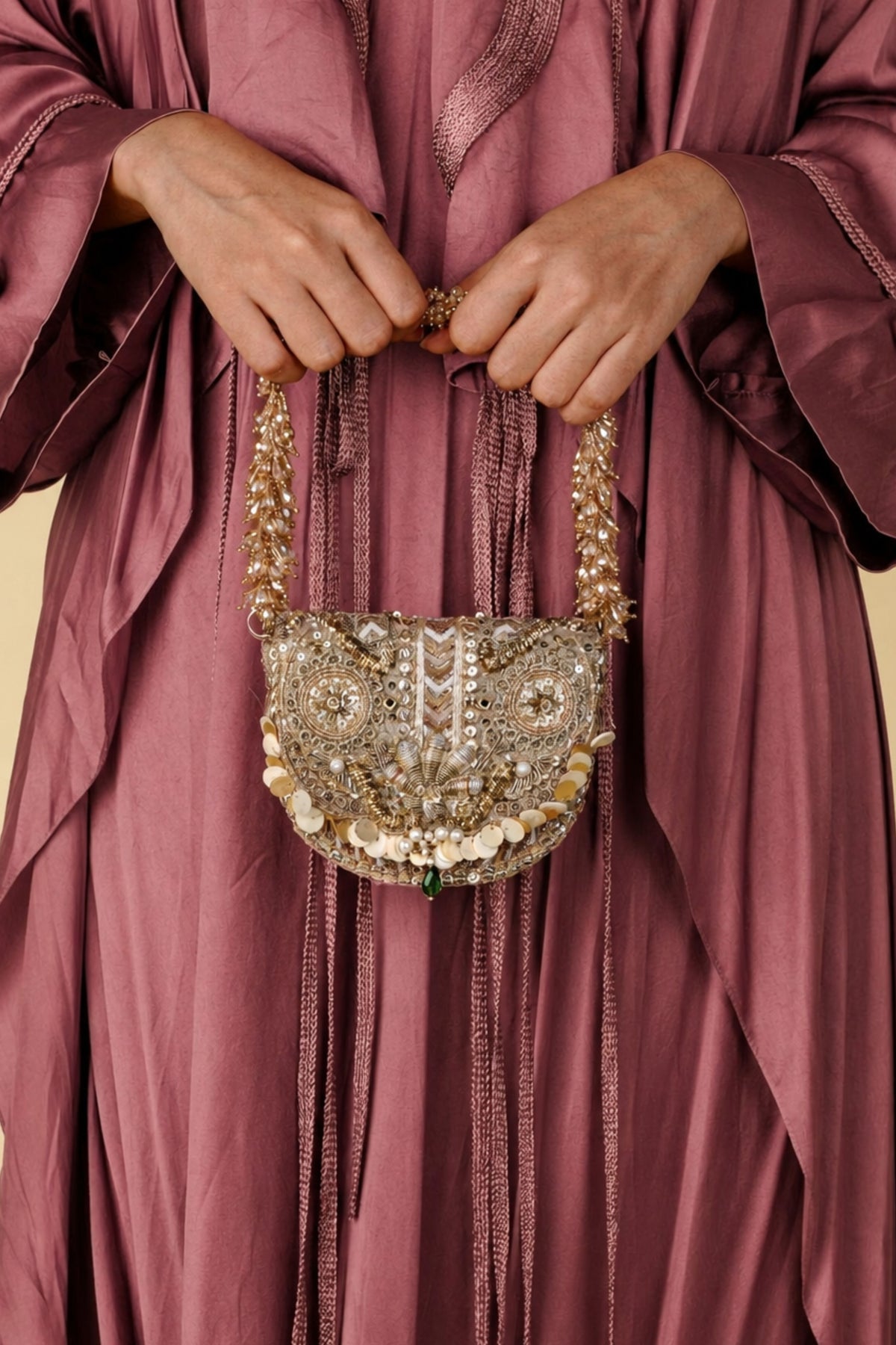 Rangrez Mini Vintage Gold Clutch