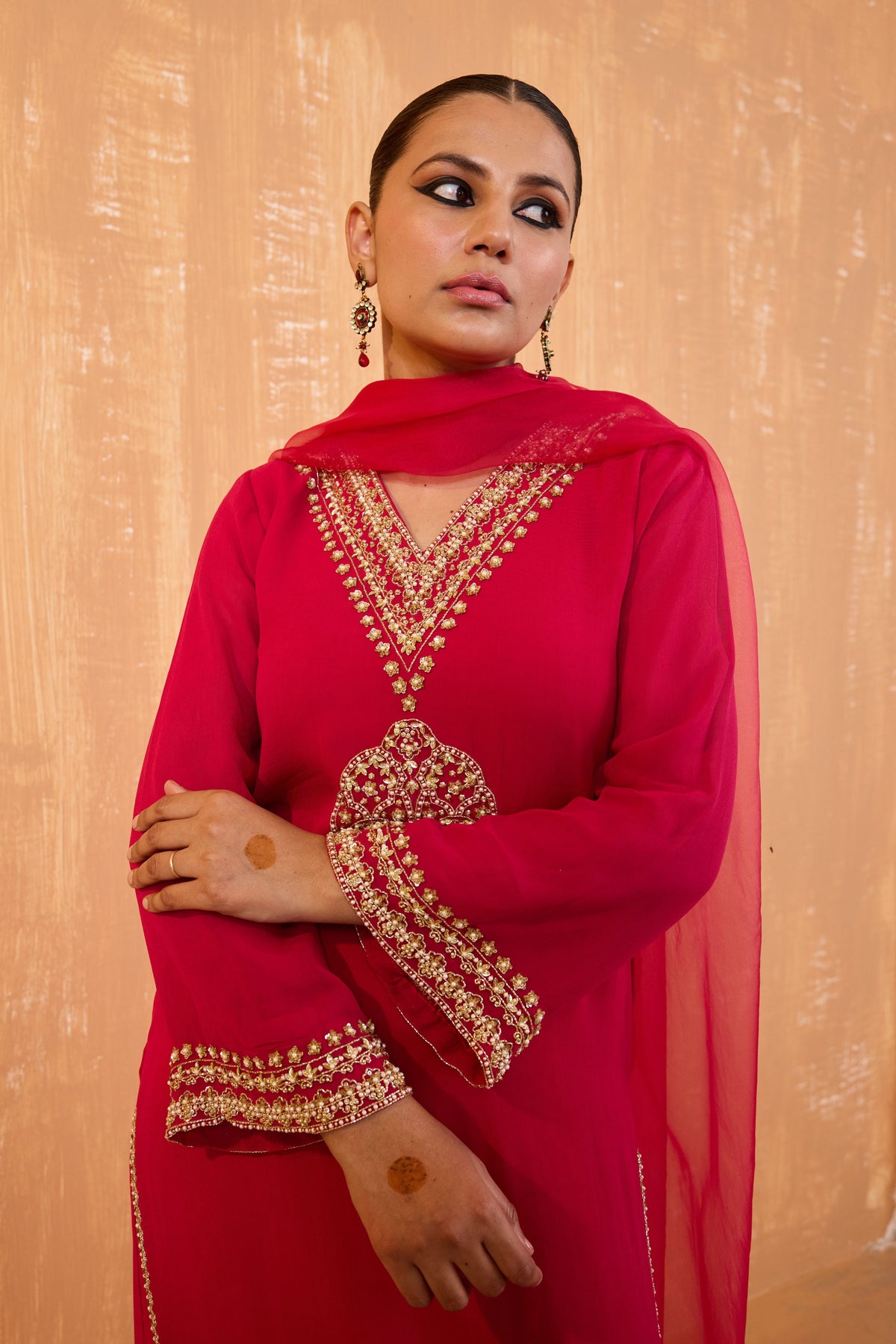 Fuchsia Pink Sharara Set