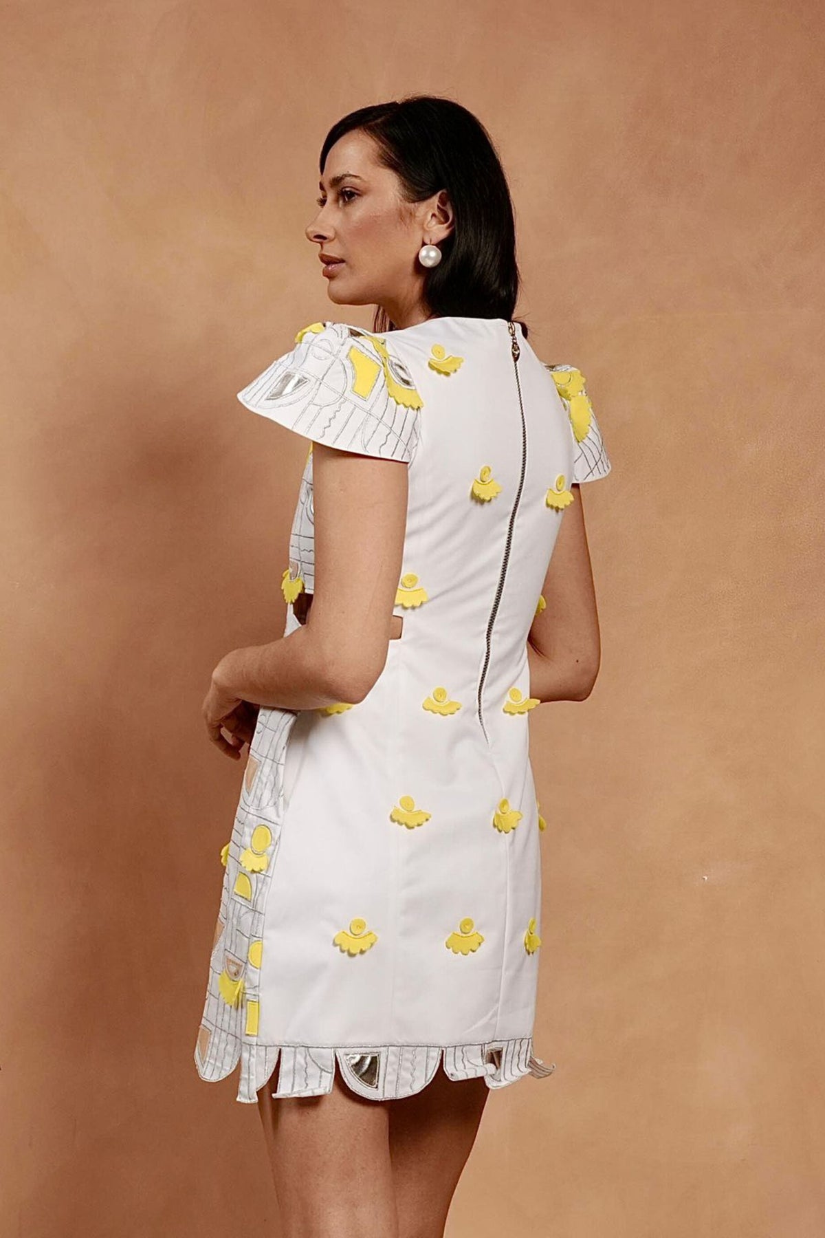 Mettalic Applique Dress