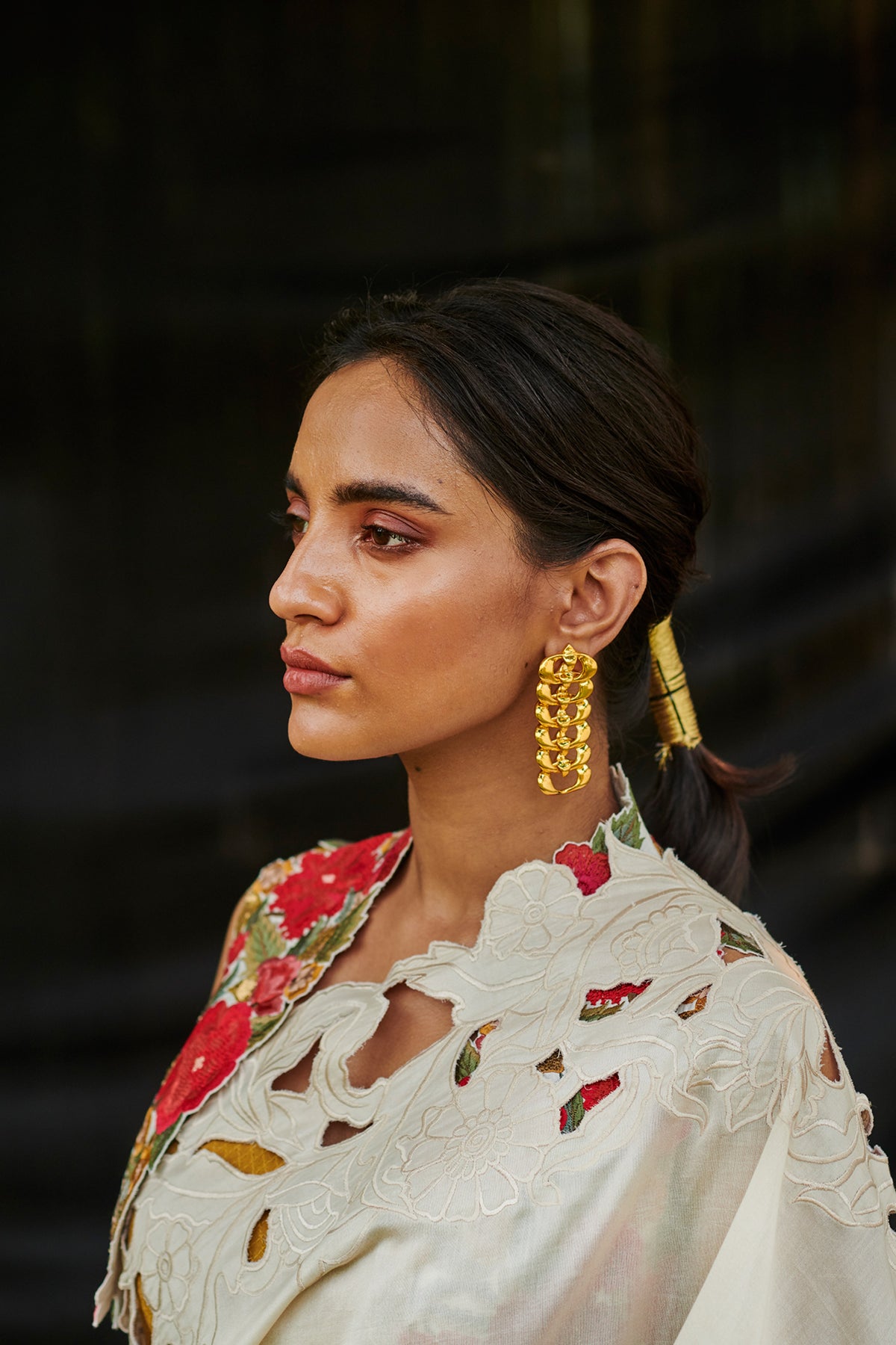 Chanderi embroidered bolero