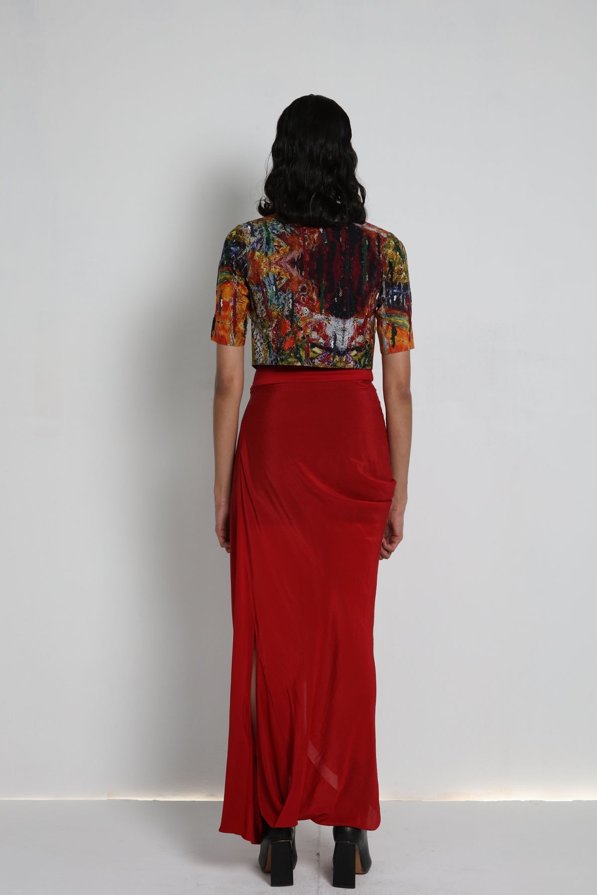 Multicolour Printed Jacket Set