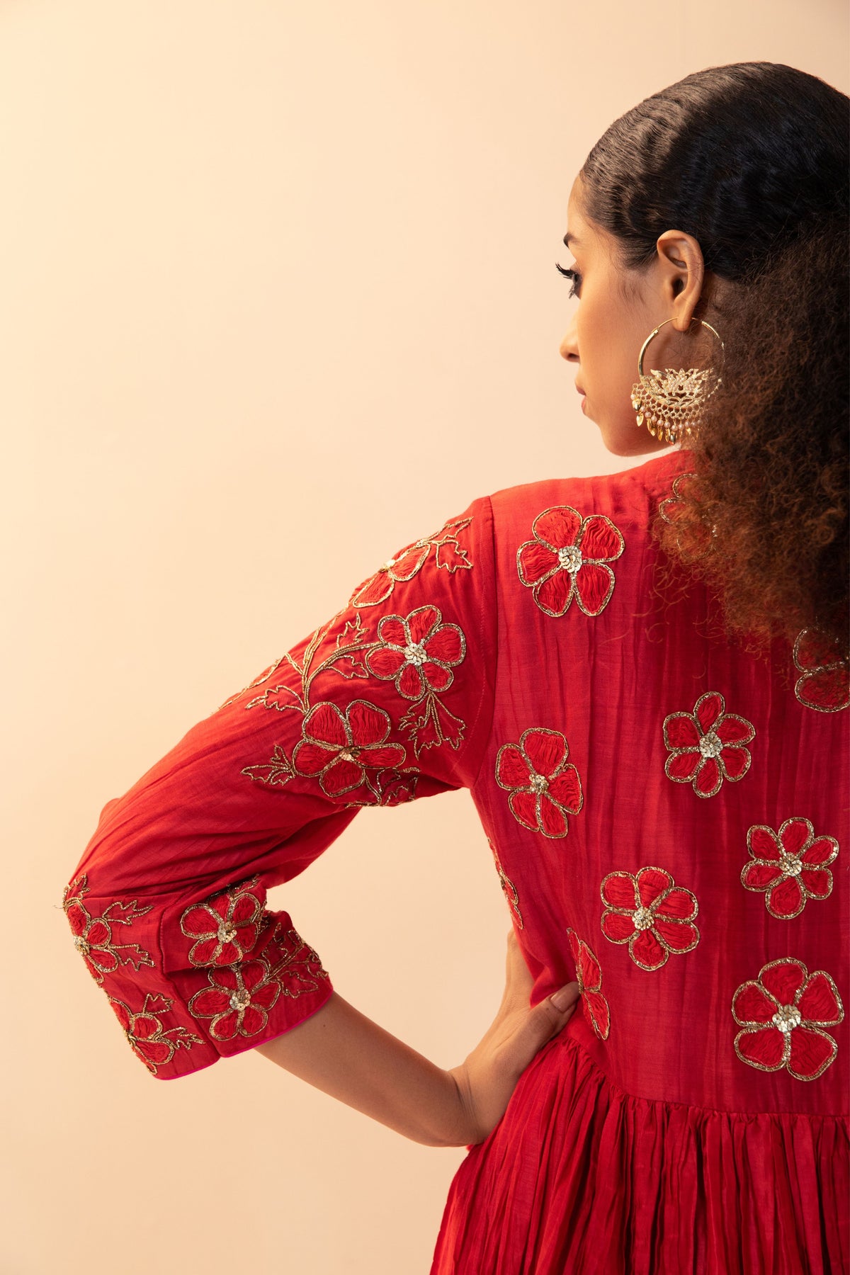 Crinkled Anarkali with Palazzos