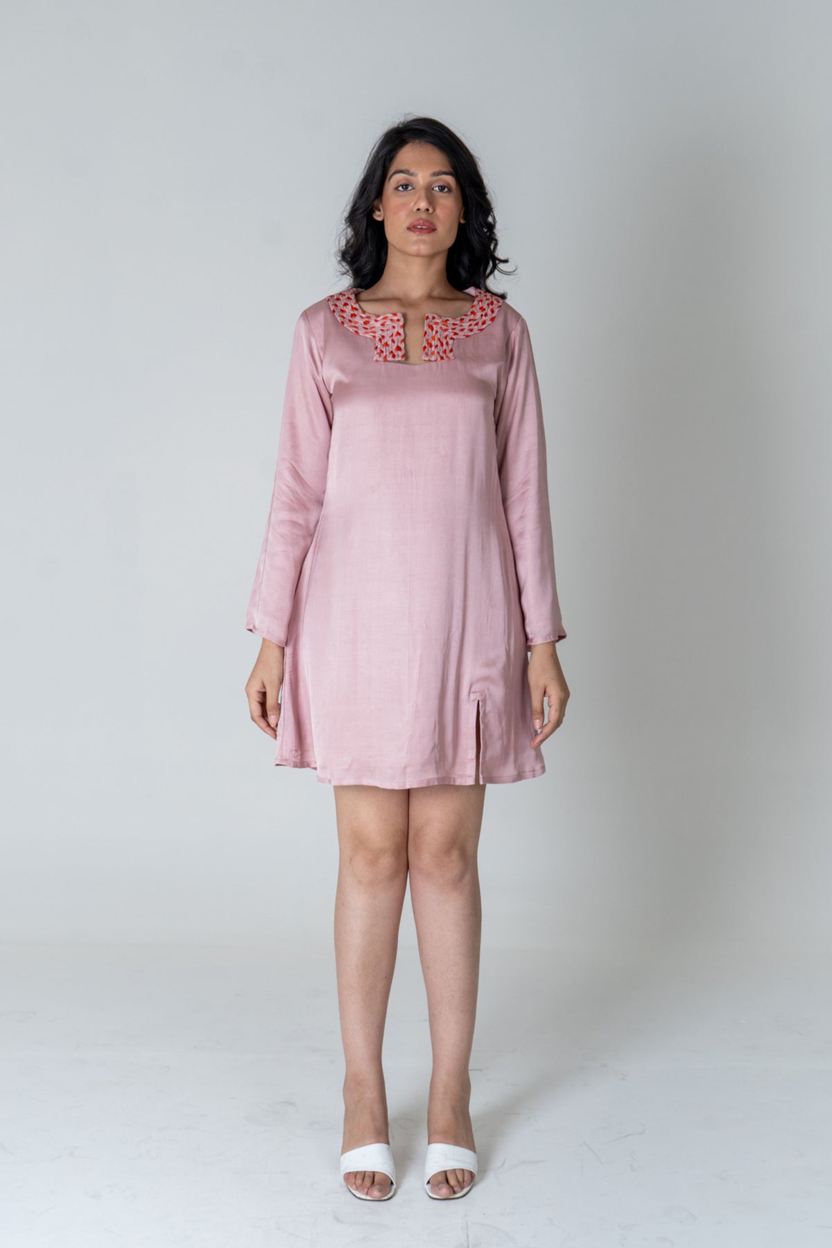 Pink-orange Short Dress