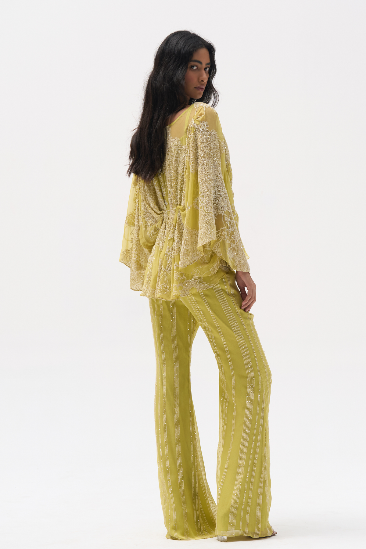 Dot Citrus Ivory Botanical Wing Co-ord Set