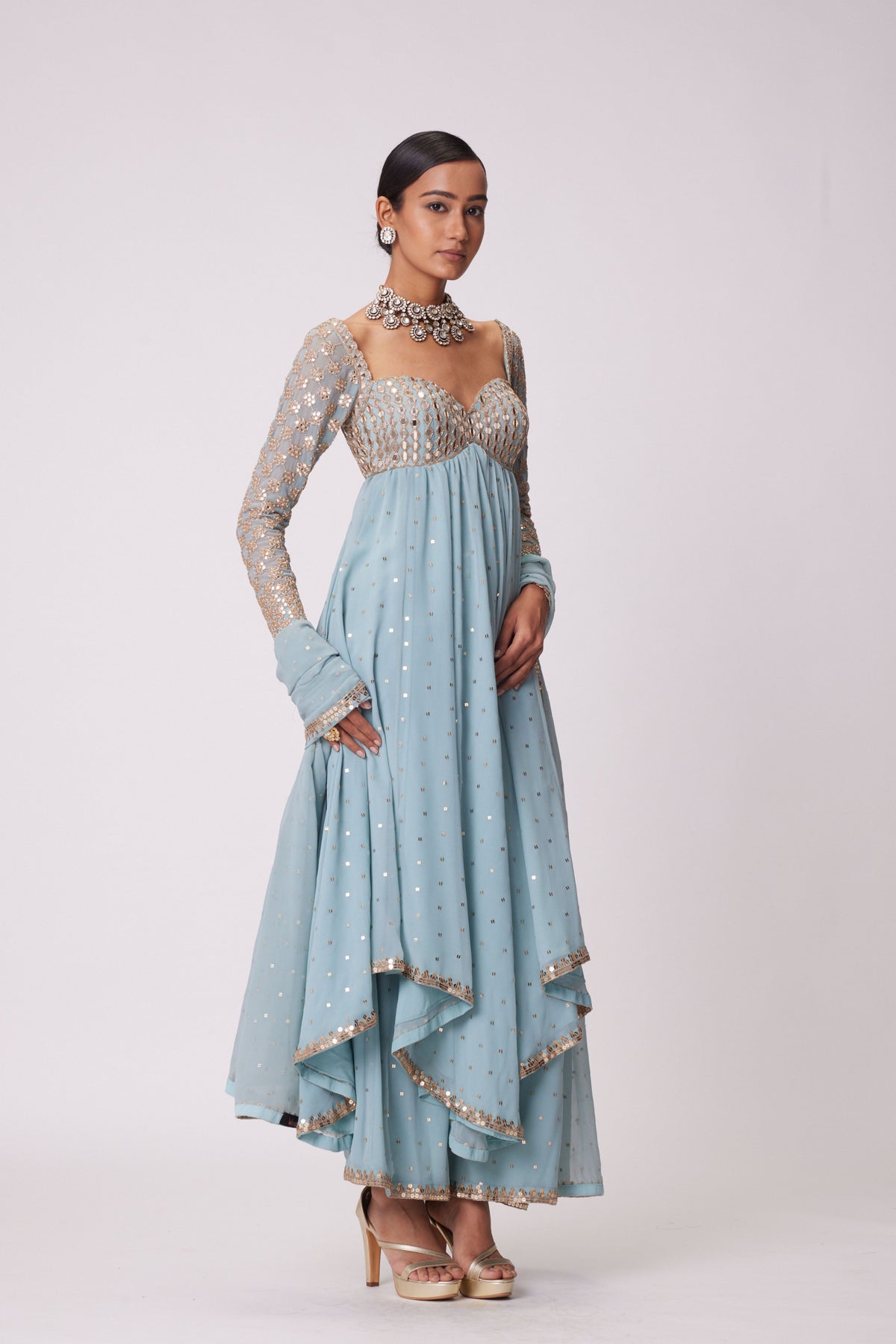 Powder Blue Kurta Set