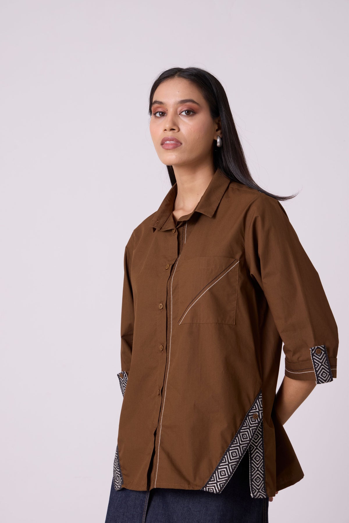 Doris Olive Brown Shirt