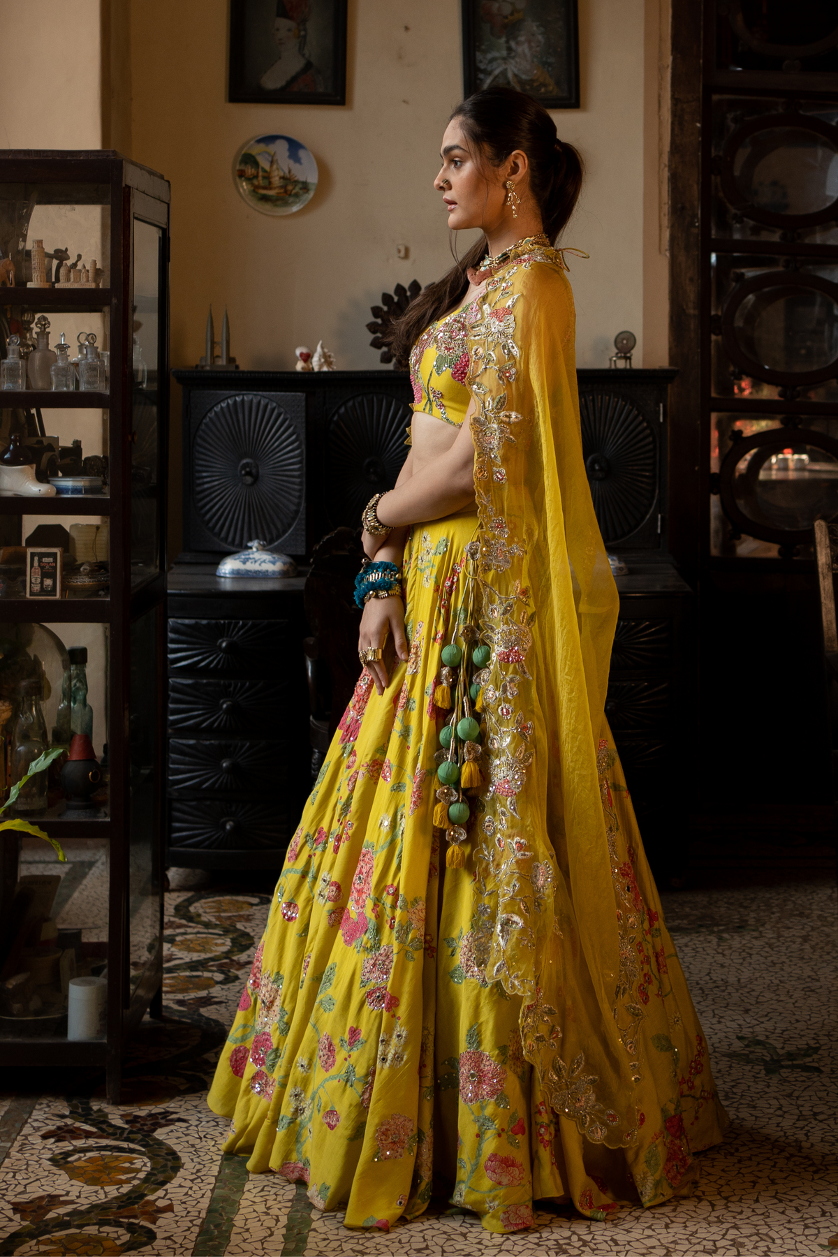 Refreshing Multi Floral Lehenga Set