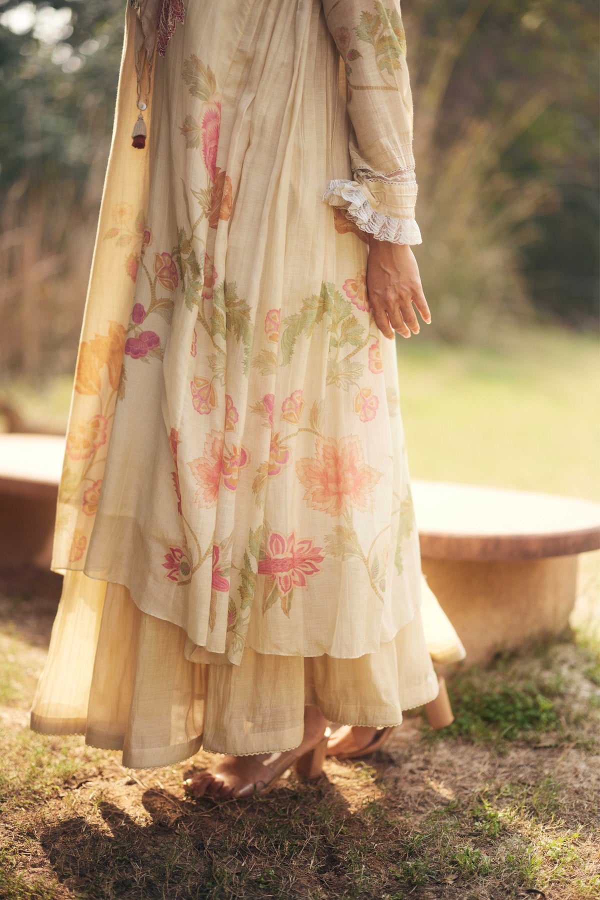 Ivory Embroidered Kurta Set