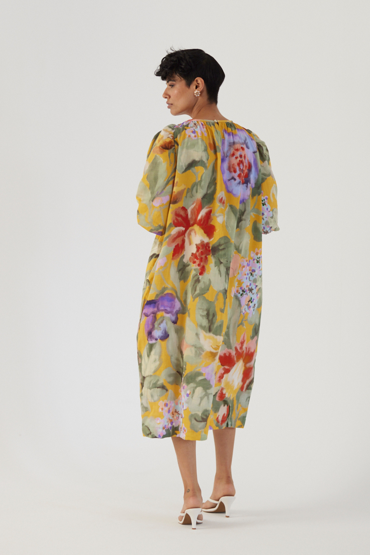 Allora Yellow Midi Dress