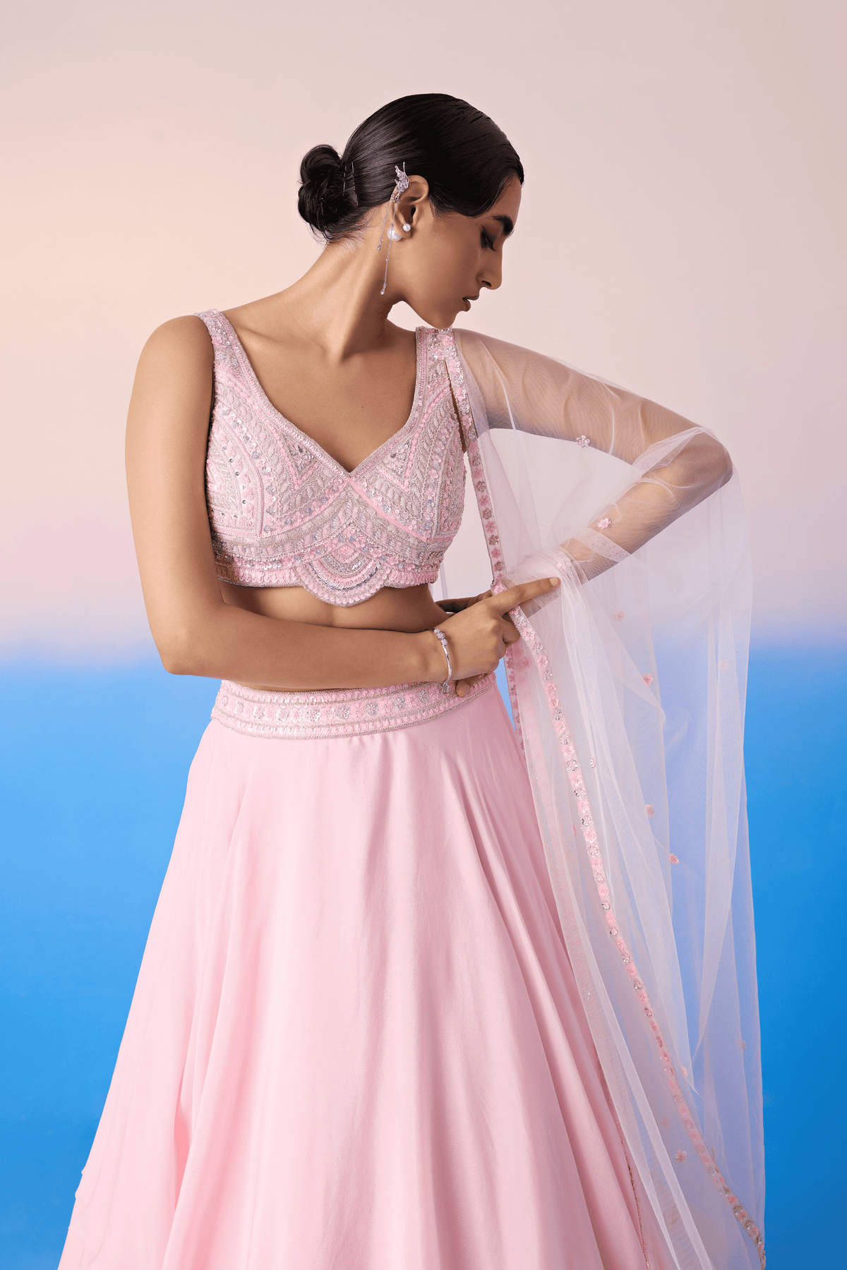 Carnation Pink Lehenga Set
