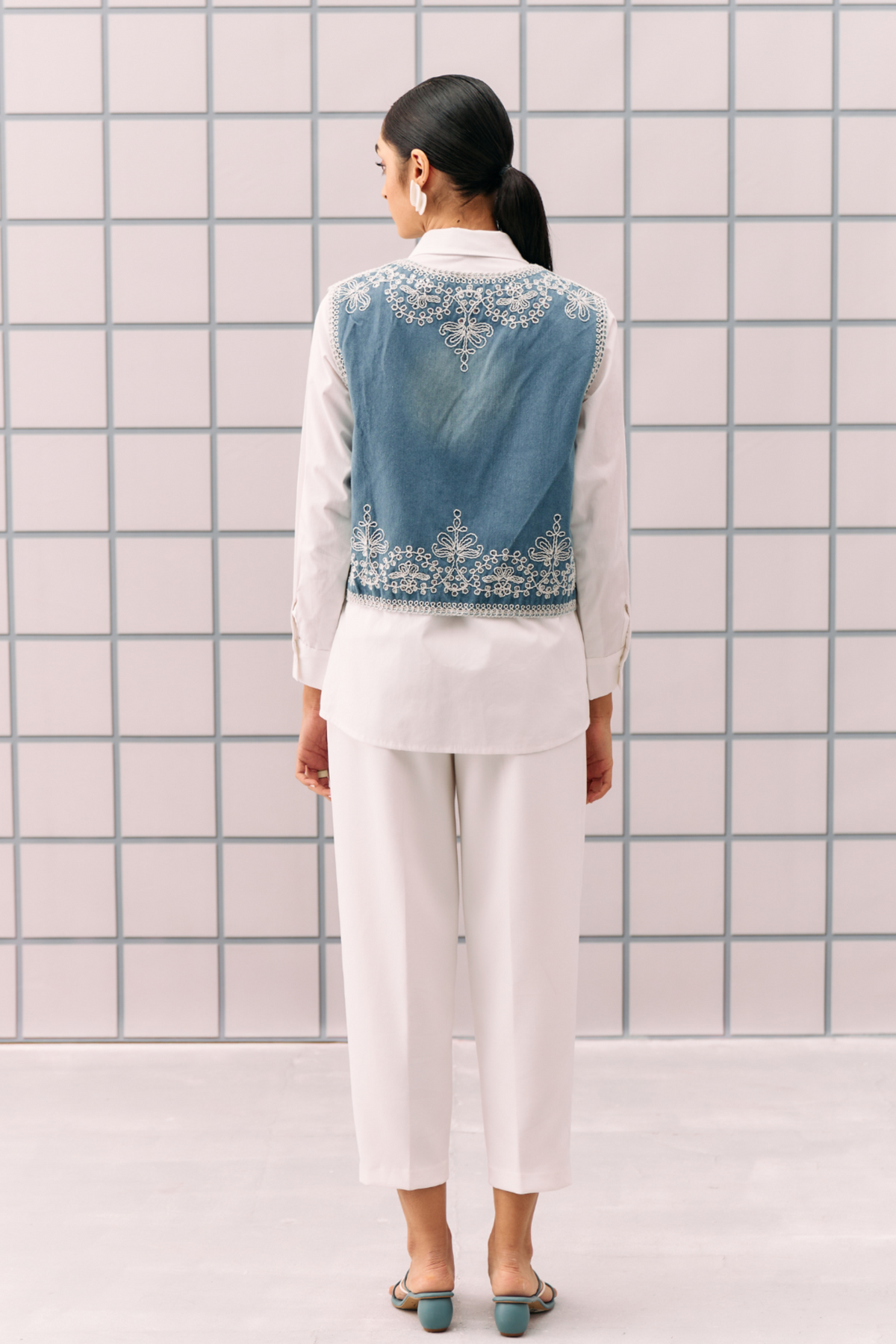 White Gaia Waistcoat