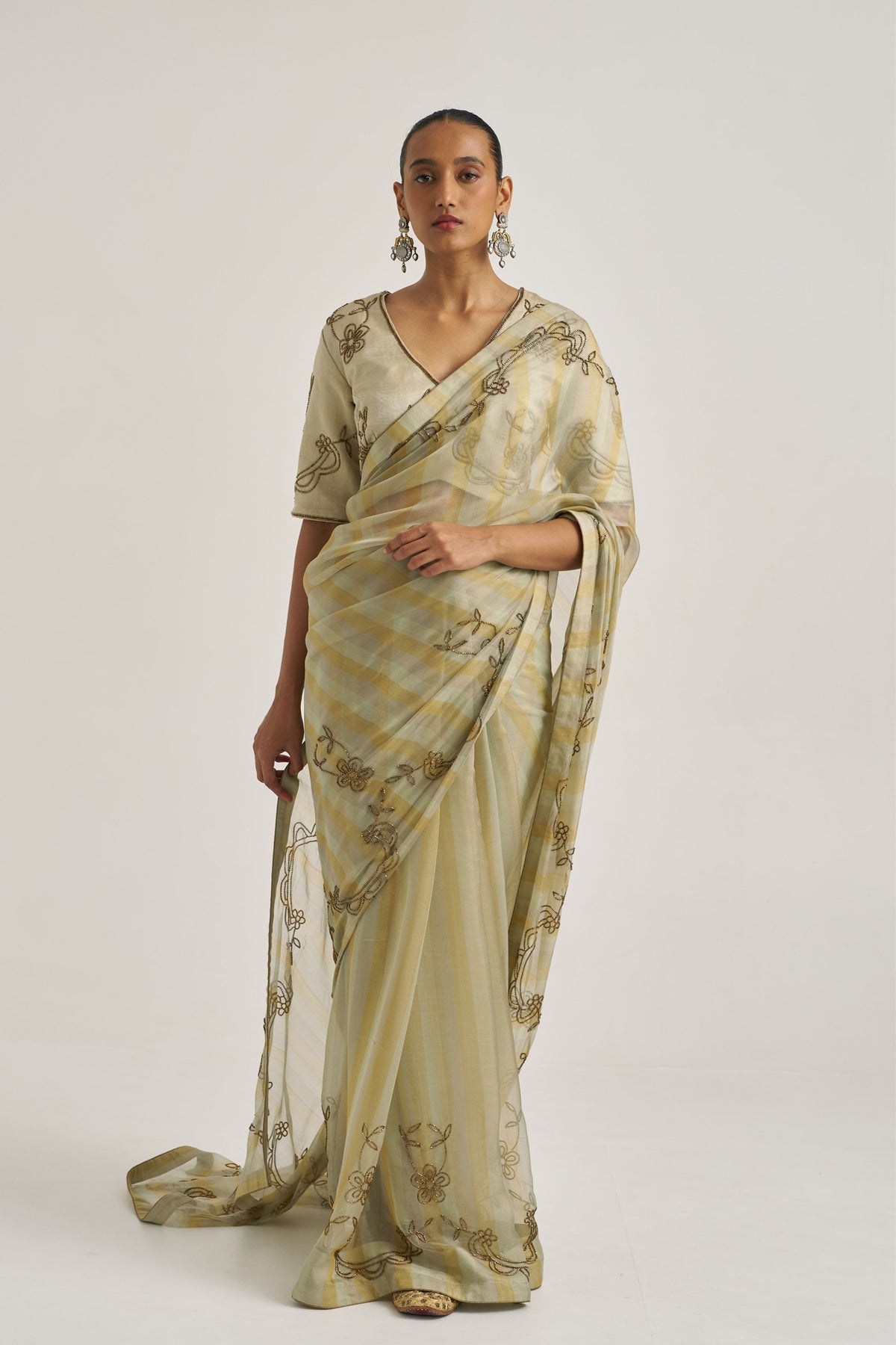 Yamini Gold Saree