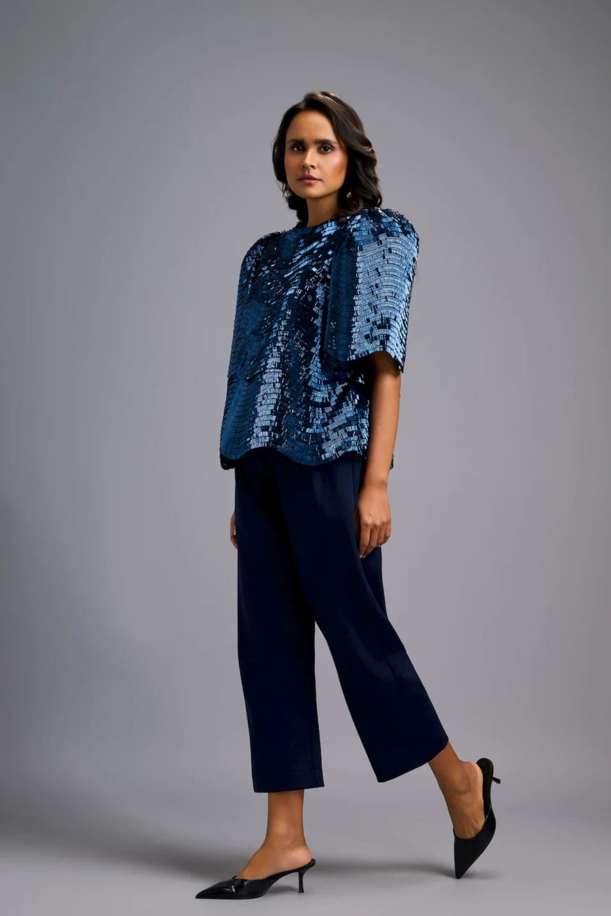 Sculptural Navy Co - ord Set - Deepika Arora - Elahe