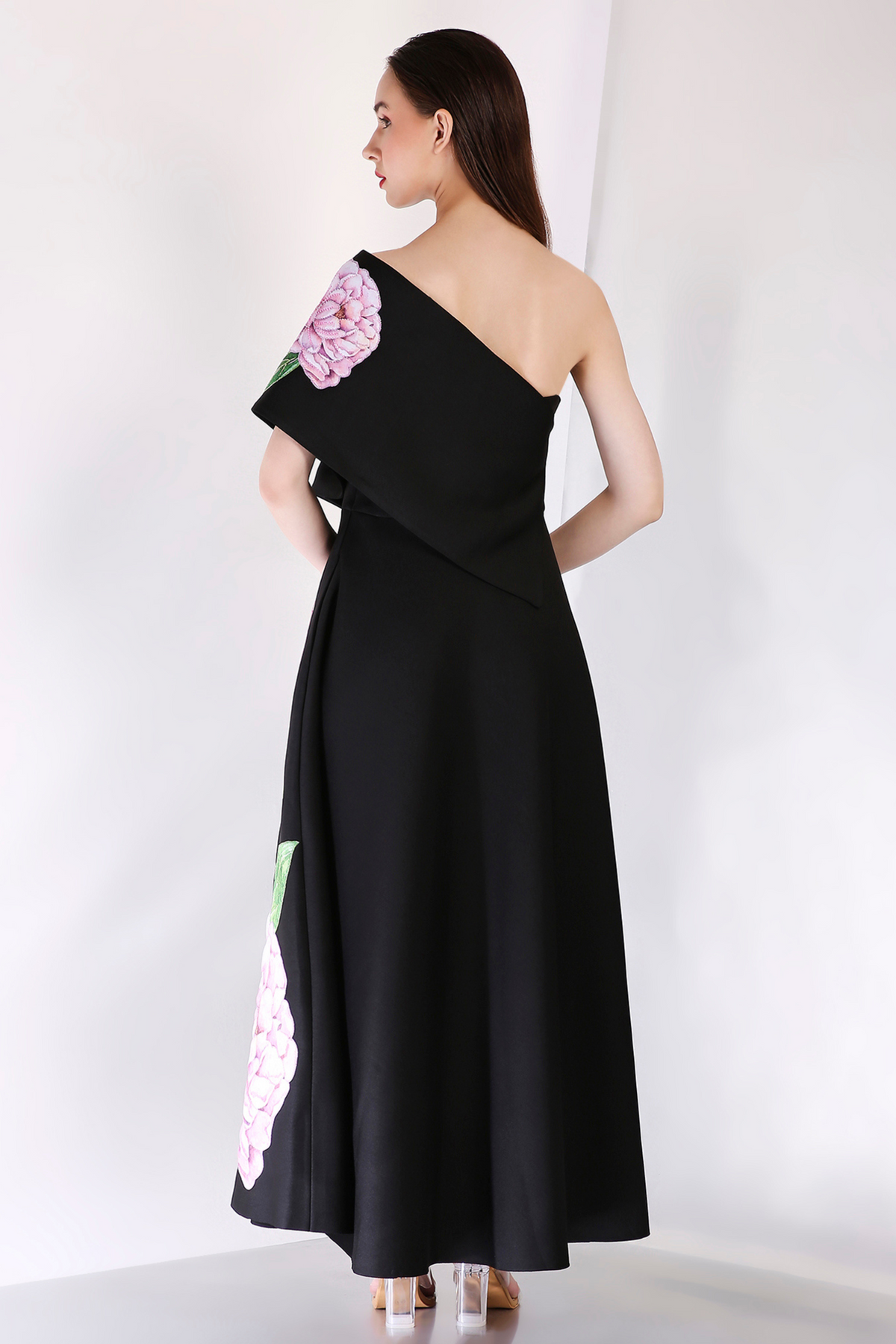 Black Nyra Embroidery Dress