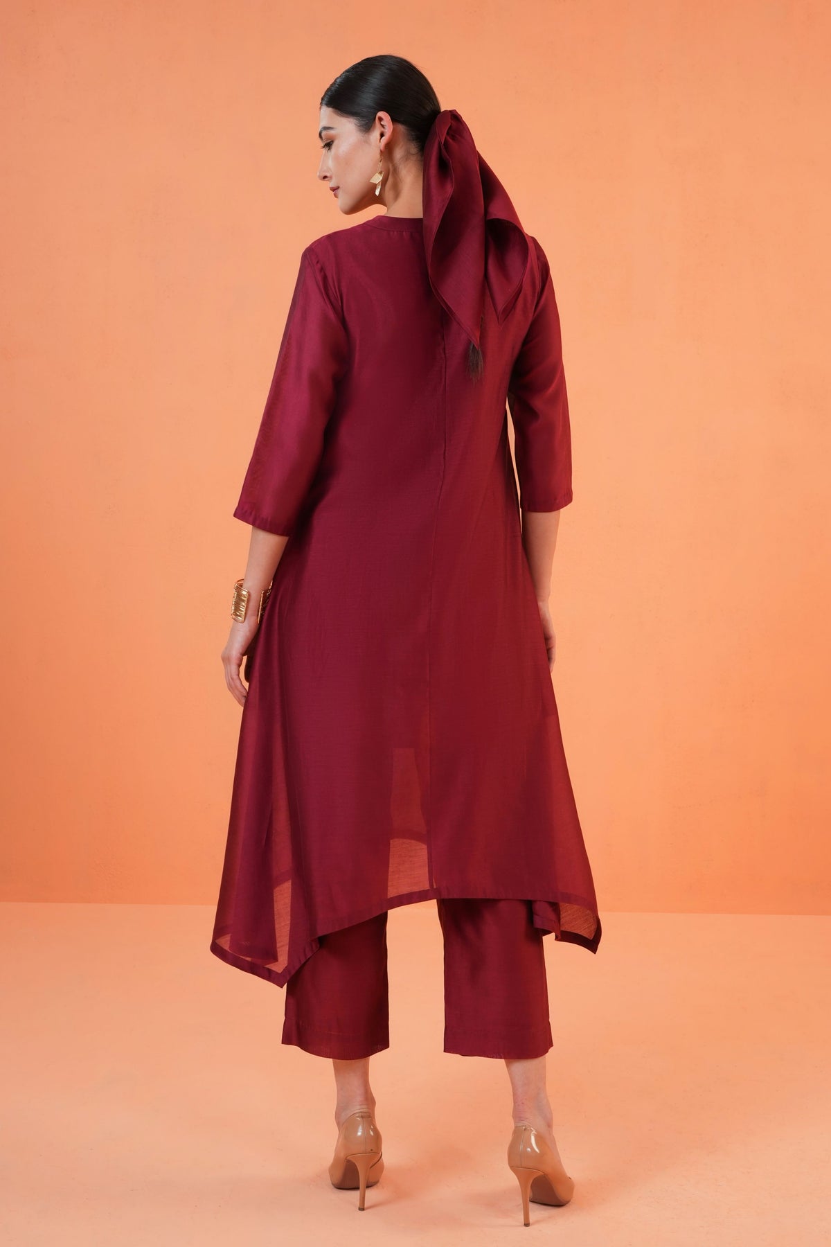 Maroon Mirage Suit Set