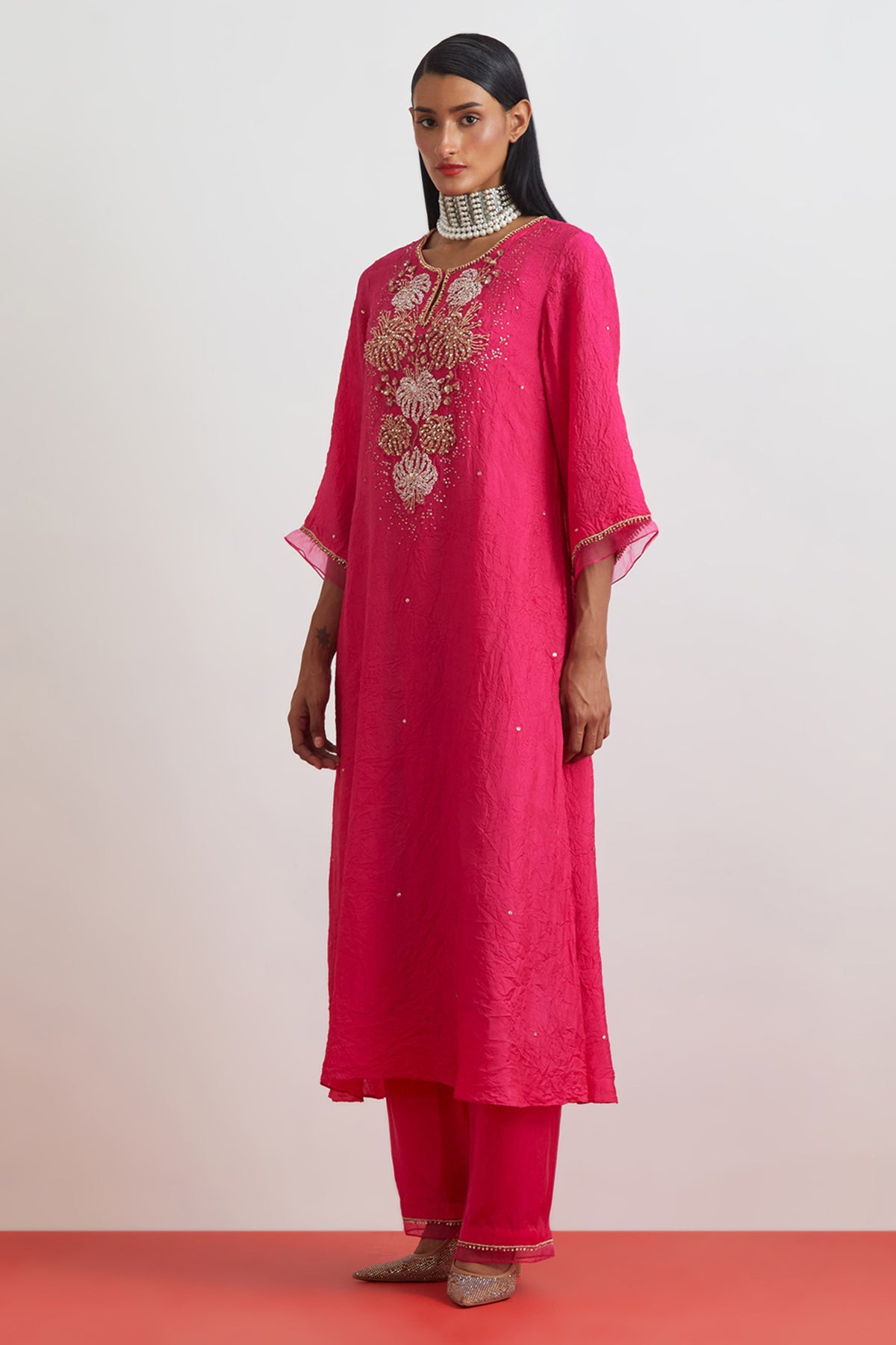 Hot Pink Luxe Kurta Set