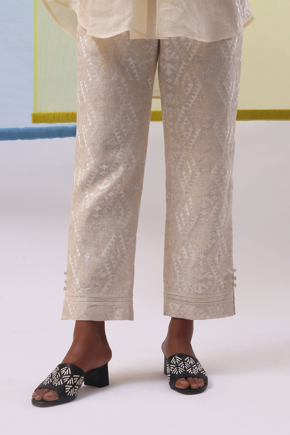 Beige Warda Co-ordinate Set
