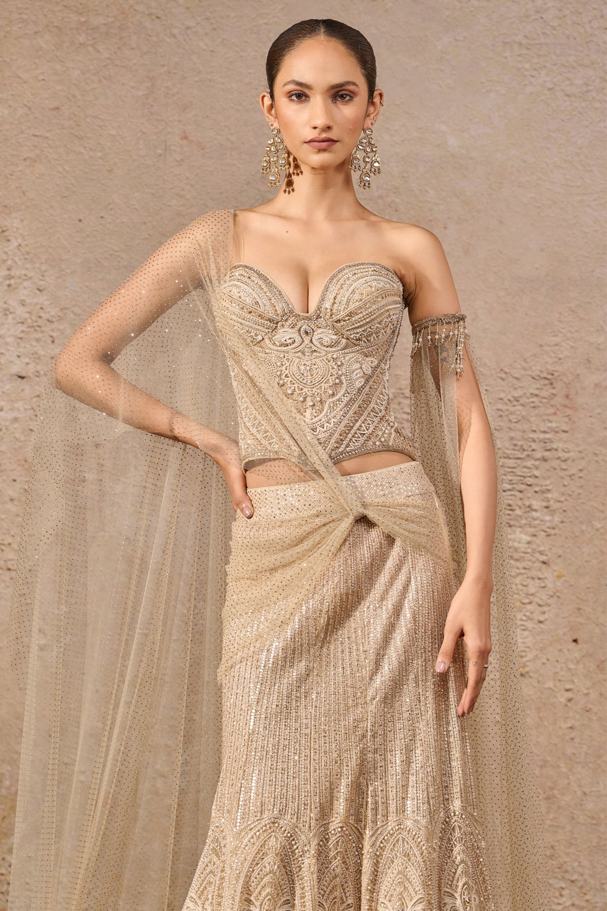 Resham Embroidered Skirt Set