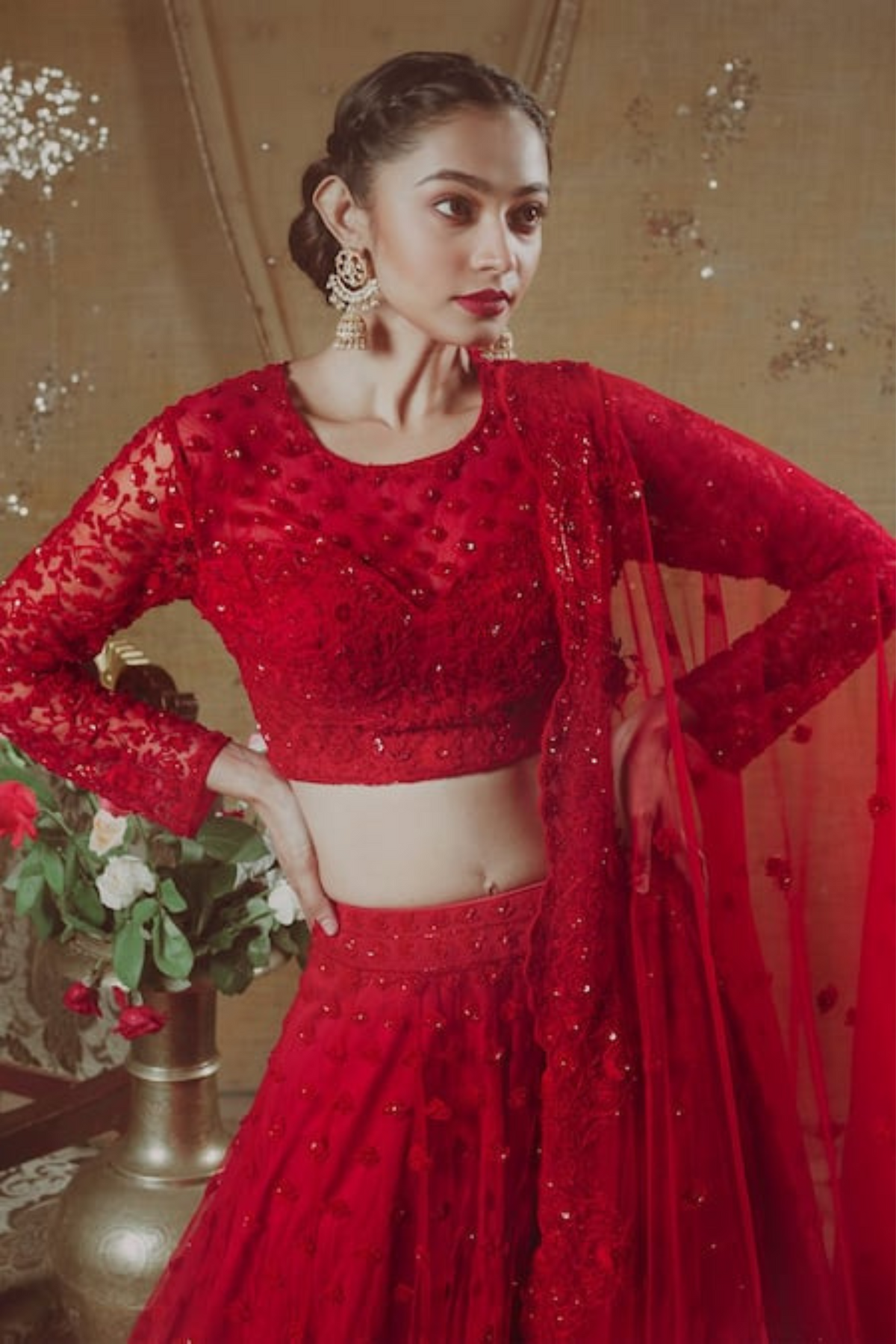 Red Lehenga Set