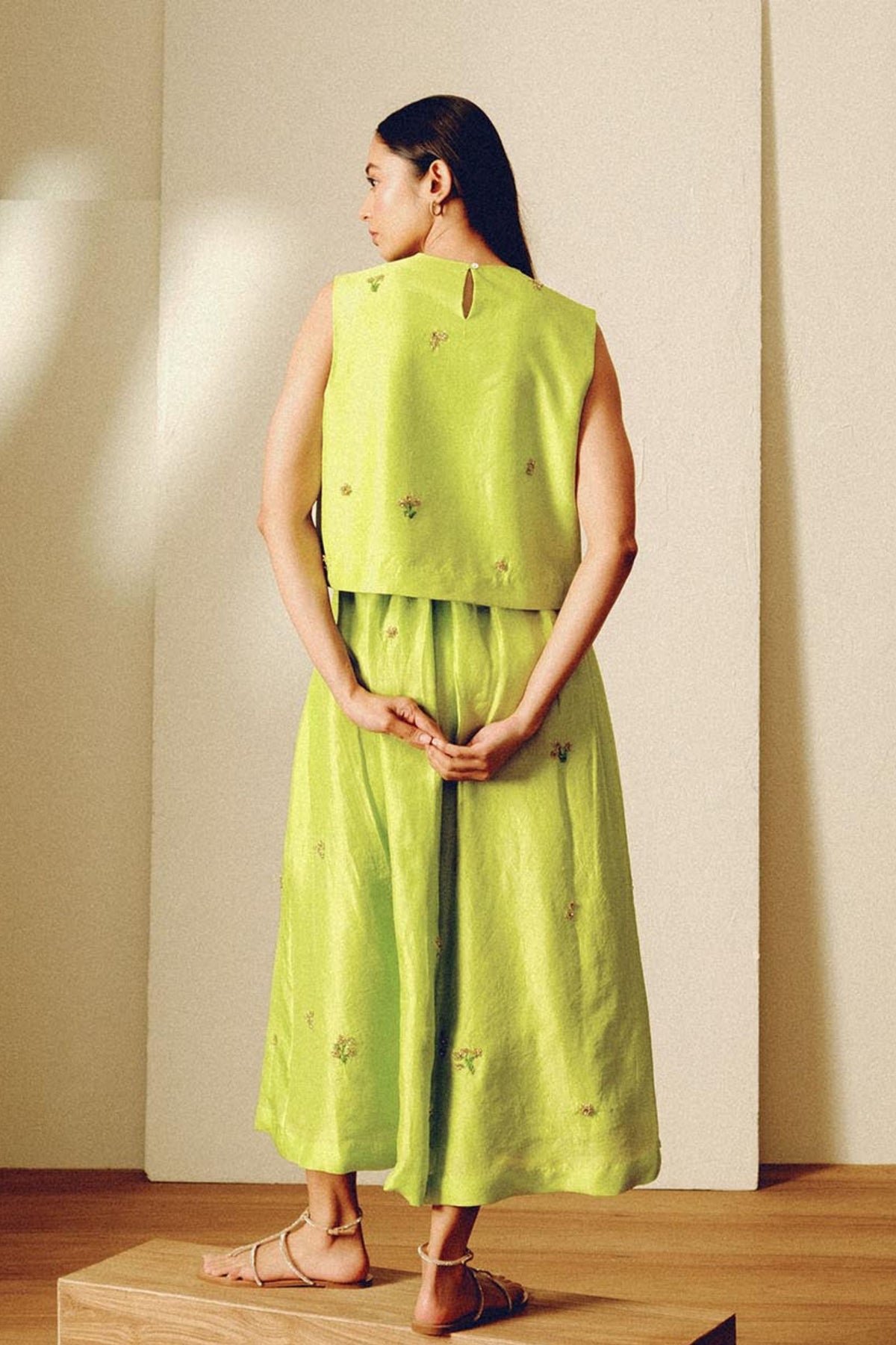 Clara Green Skirt Set