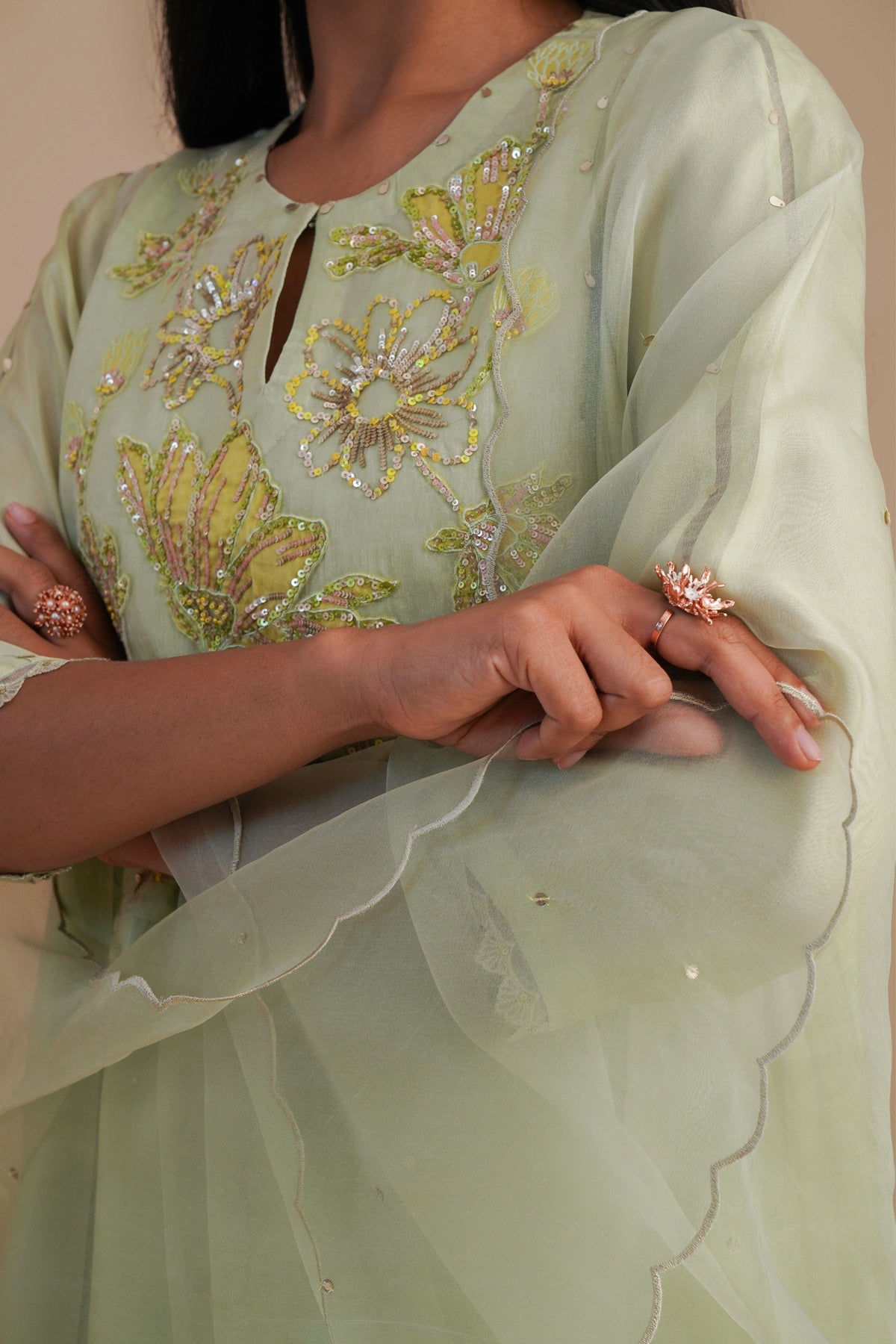 Mist Silk Organza Dupatta