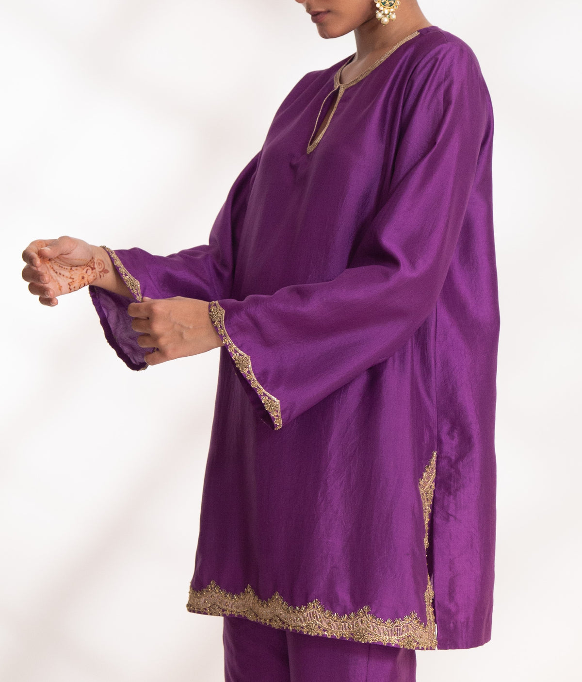 Purple Aavya Tunic Set
