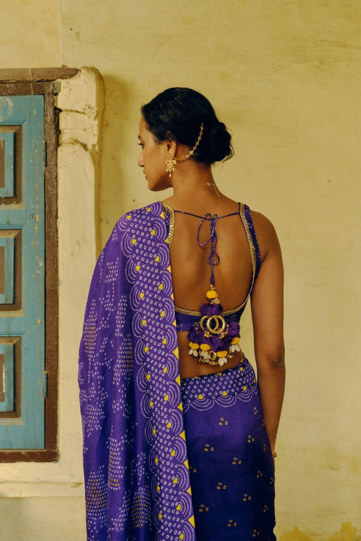 Iris Purple saree Set
