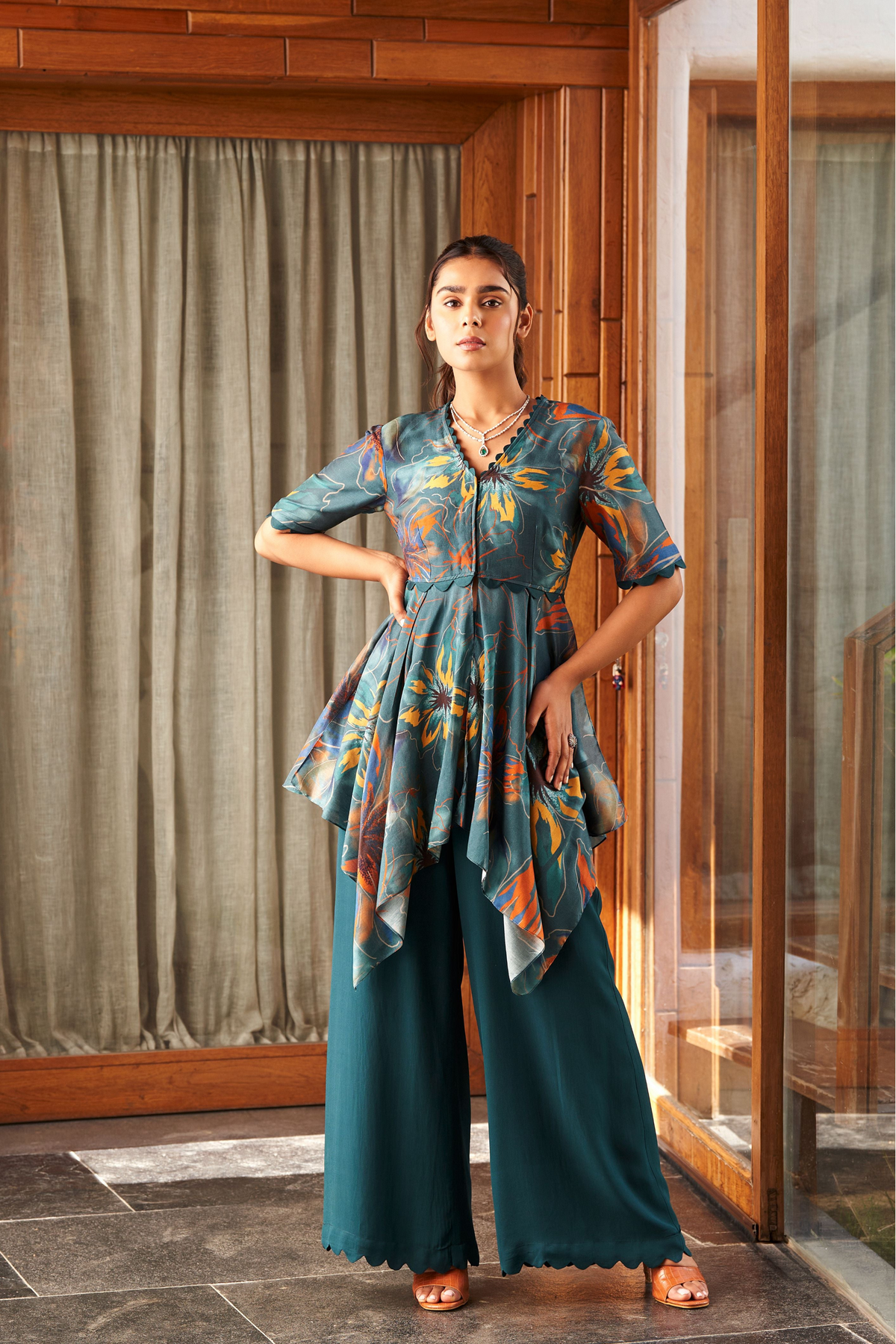 Summer Flower Tunic Set