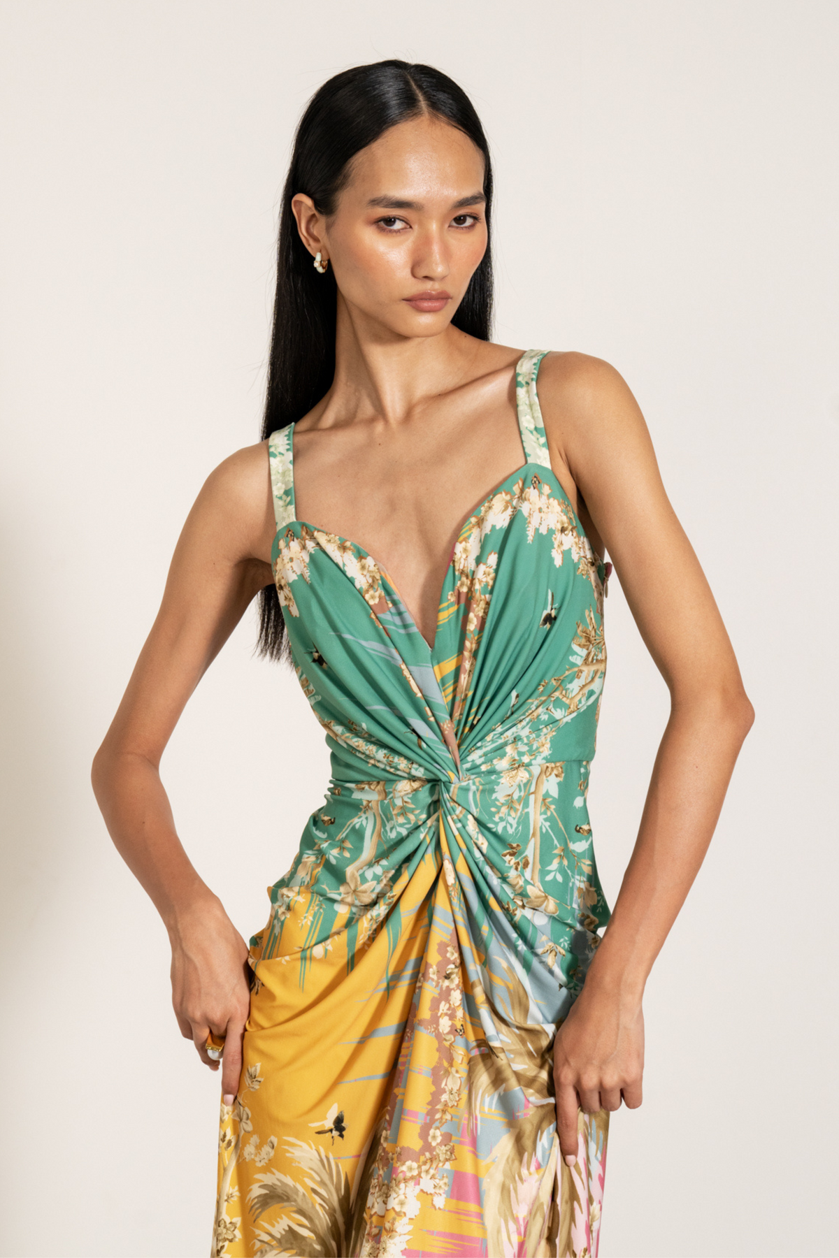 Celeste Twisted Midi Dress