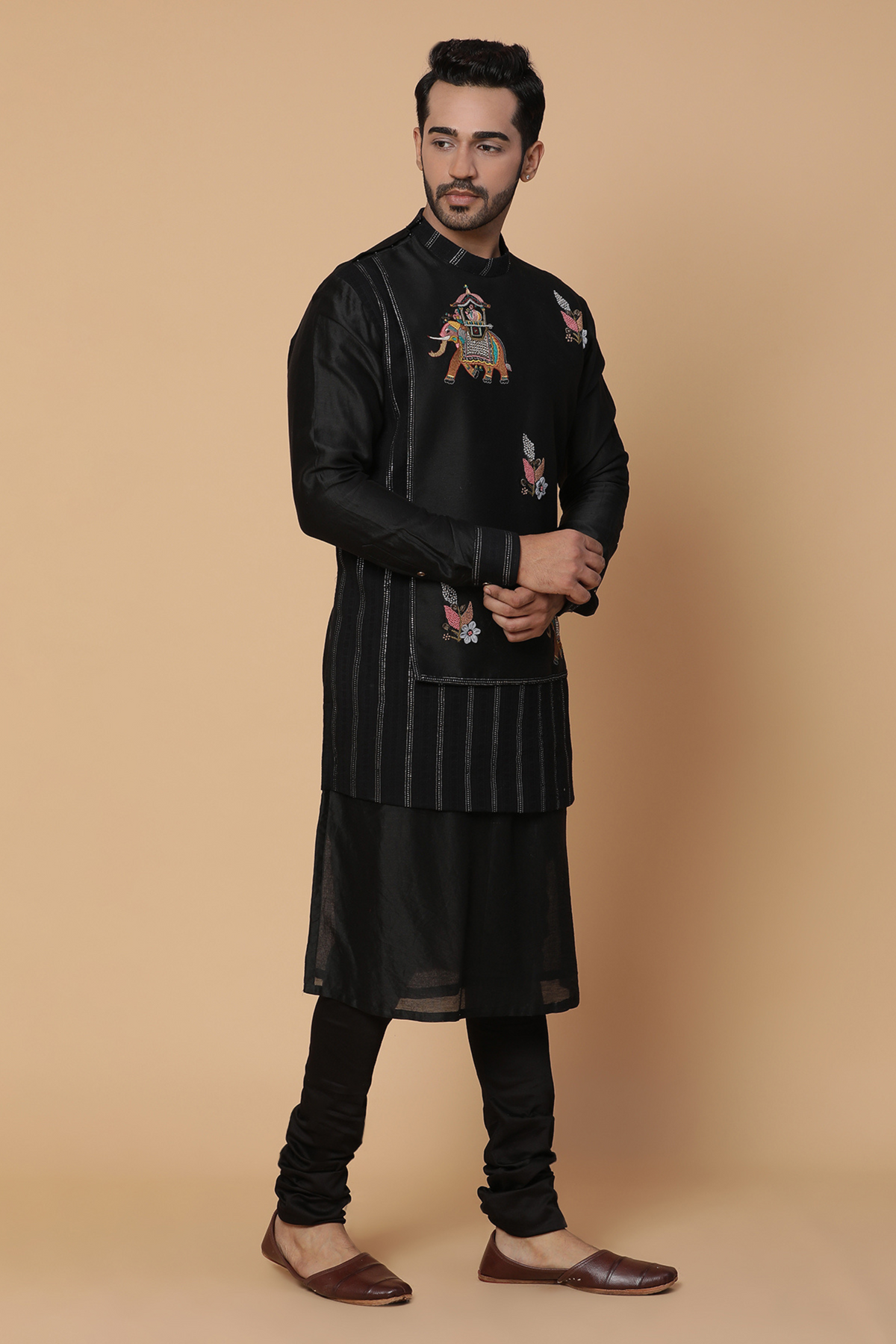 Black airawat kurta set